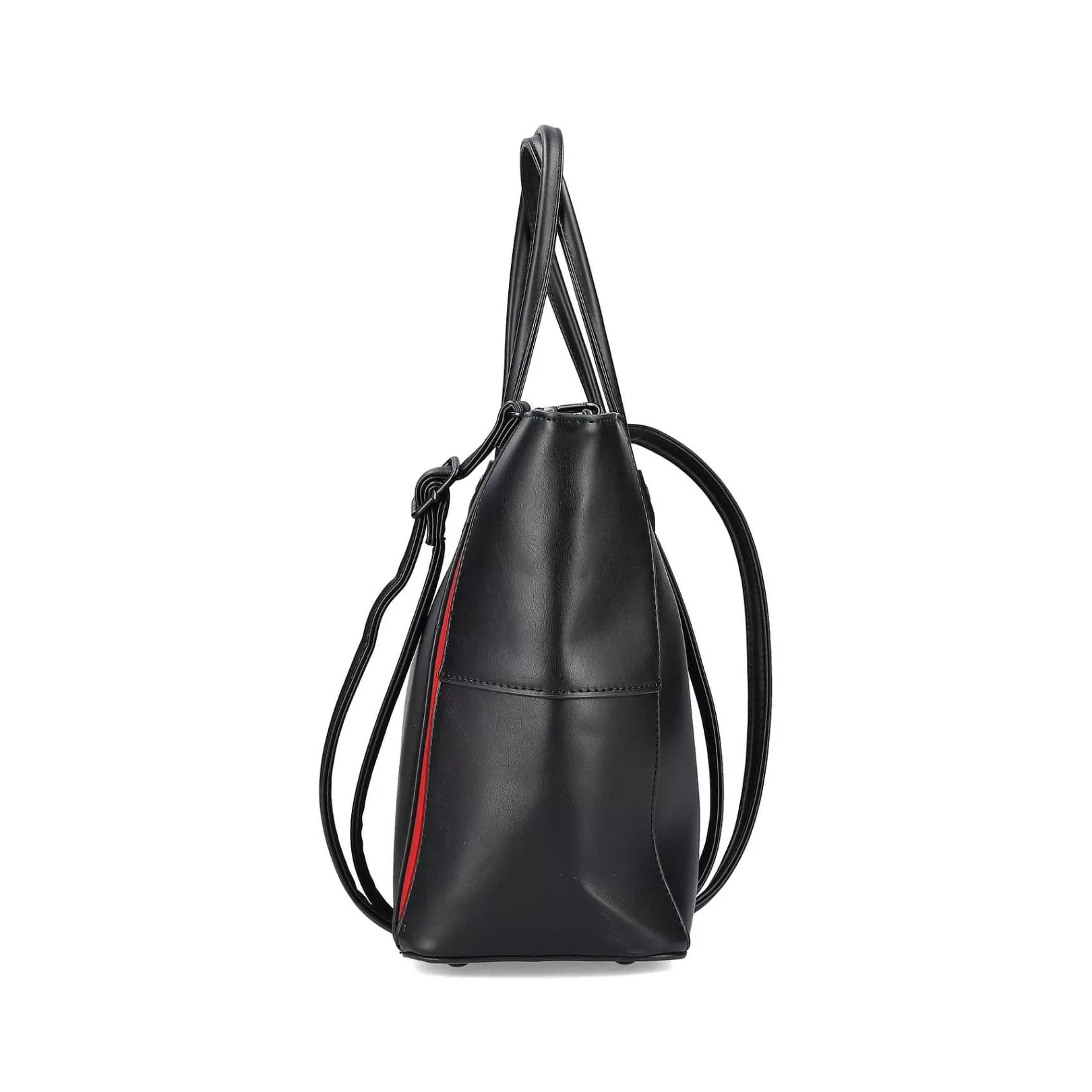 Fashion | Shopper Jet Black-Fire Red Bags