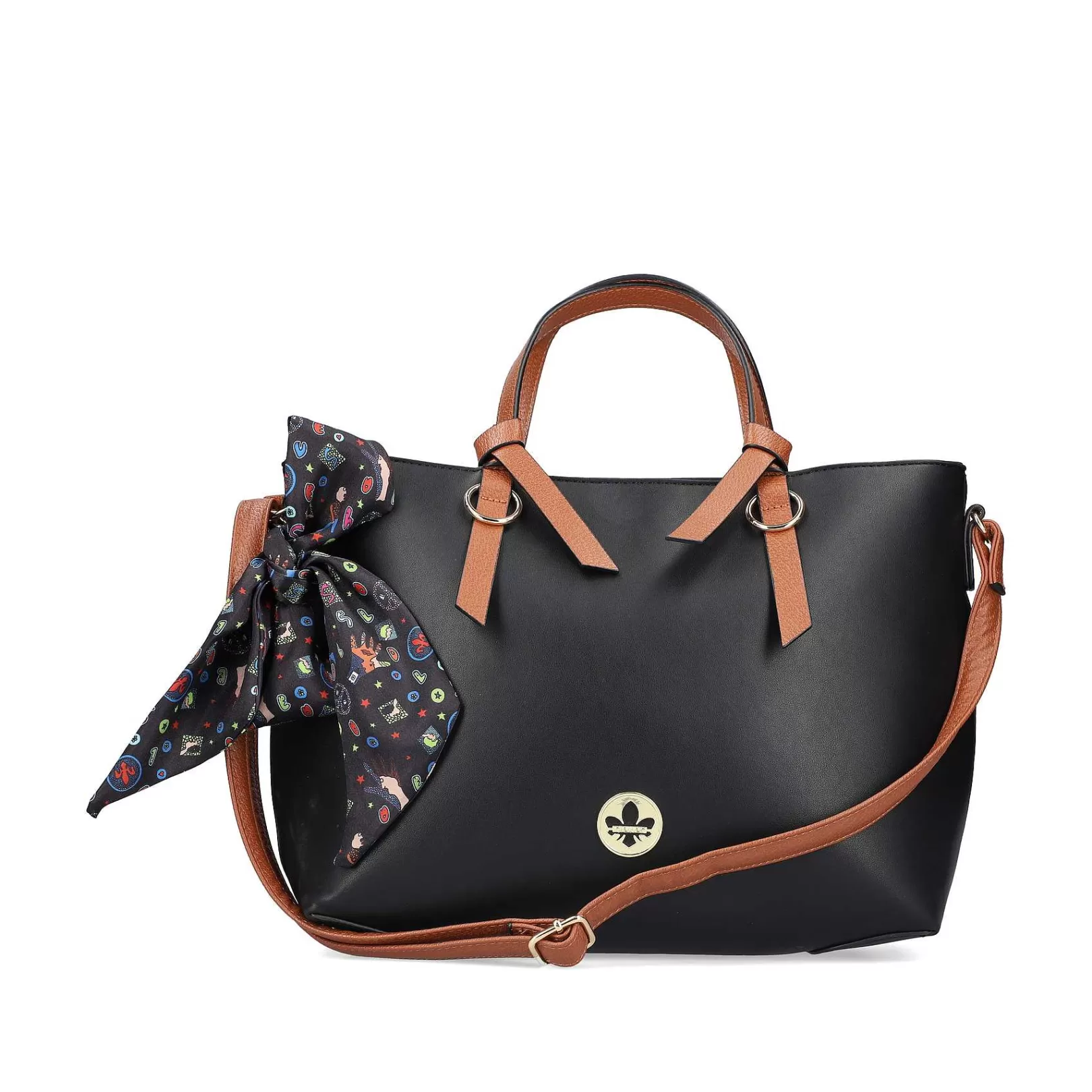 Cheap | Shopper Jet Black-Nougat Brown Bags