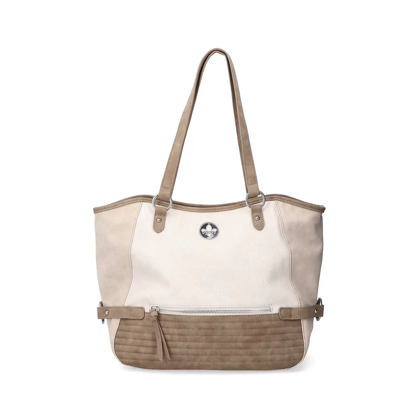 Shop | Shopper Pearl White-Nut Brown-Rose Bags