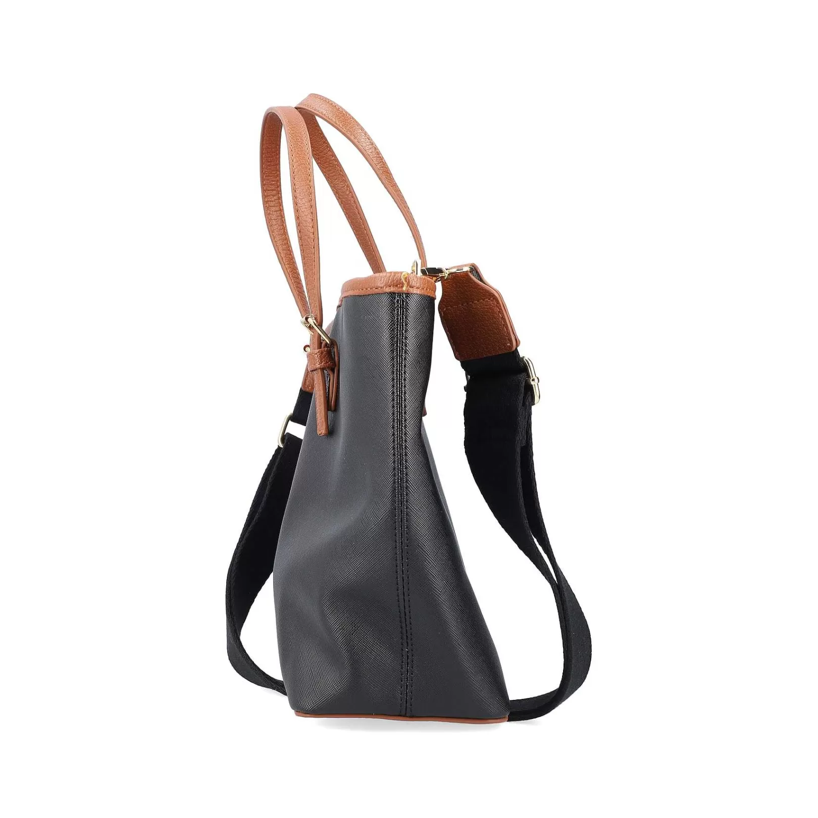 Hot | Shopper Steel Black-Nougat Brown Bags