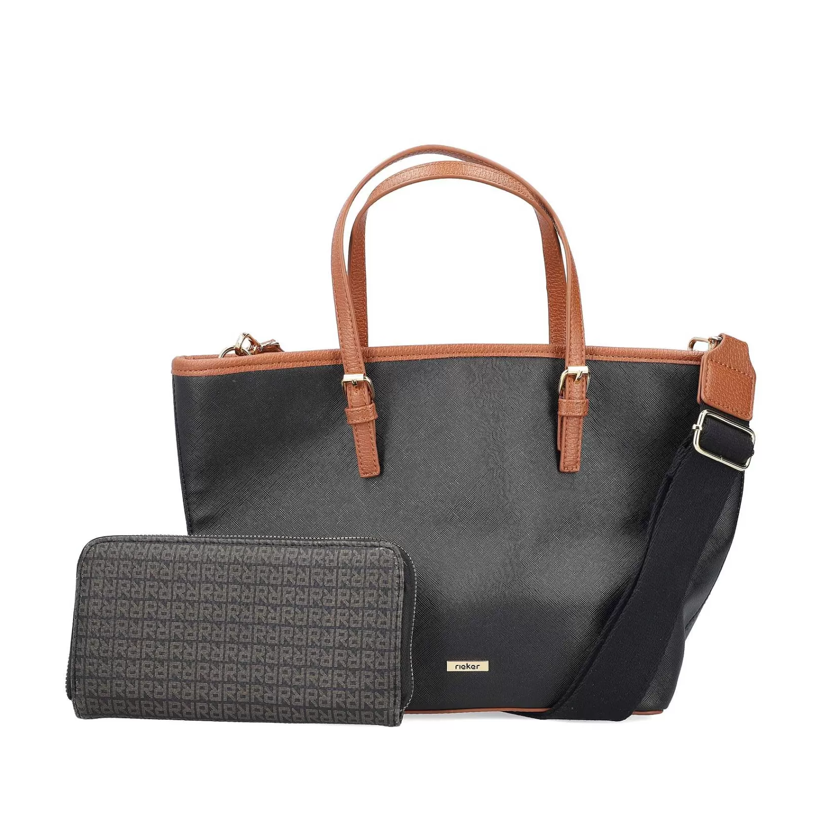 Hot | Shopper Steel Black-Nougat Brown Bags