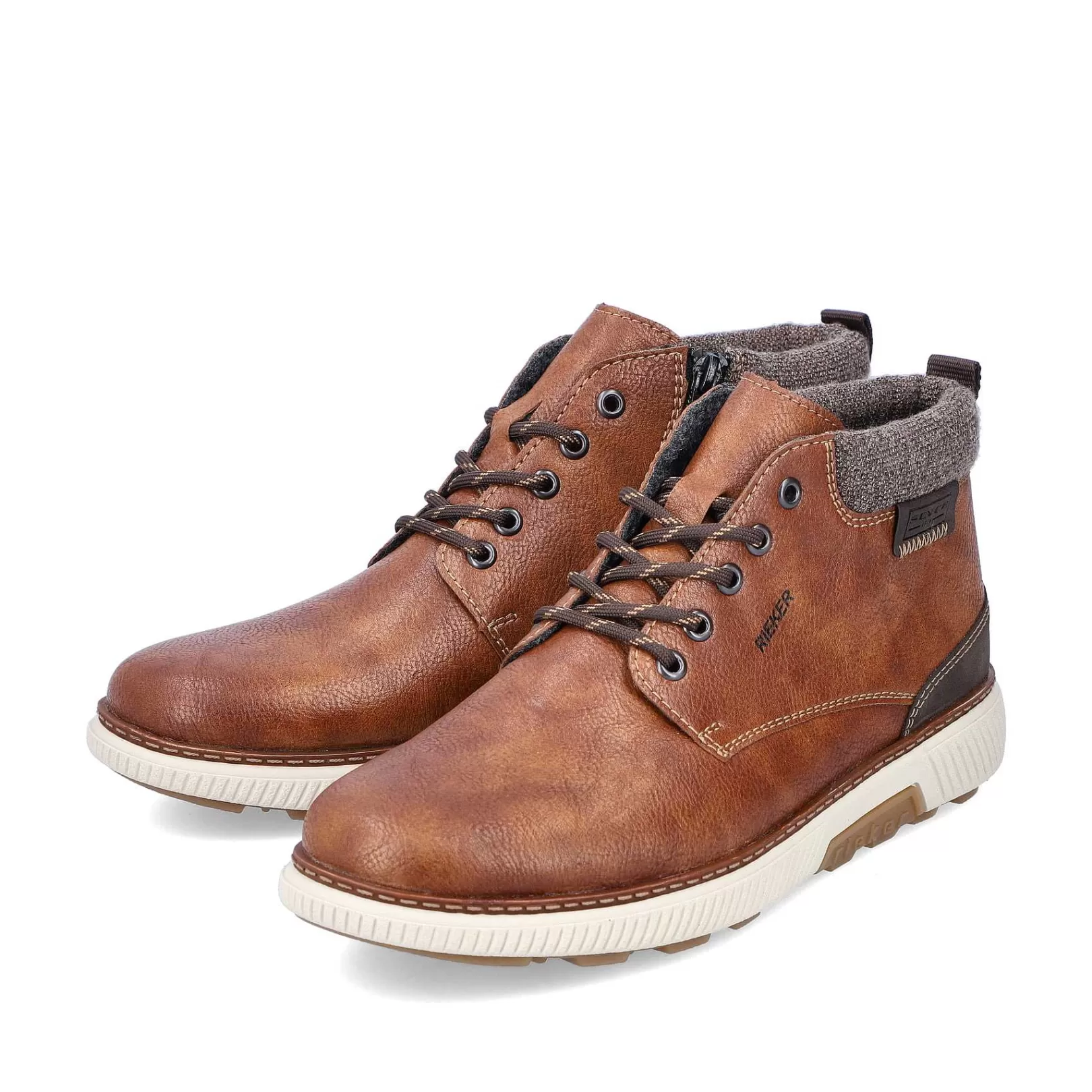 Fashion Men'S Corded Boots Chestnut Brown Men'S Boots