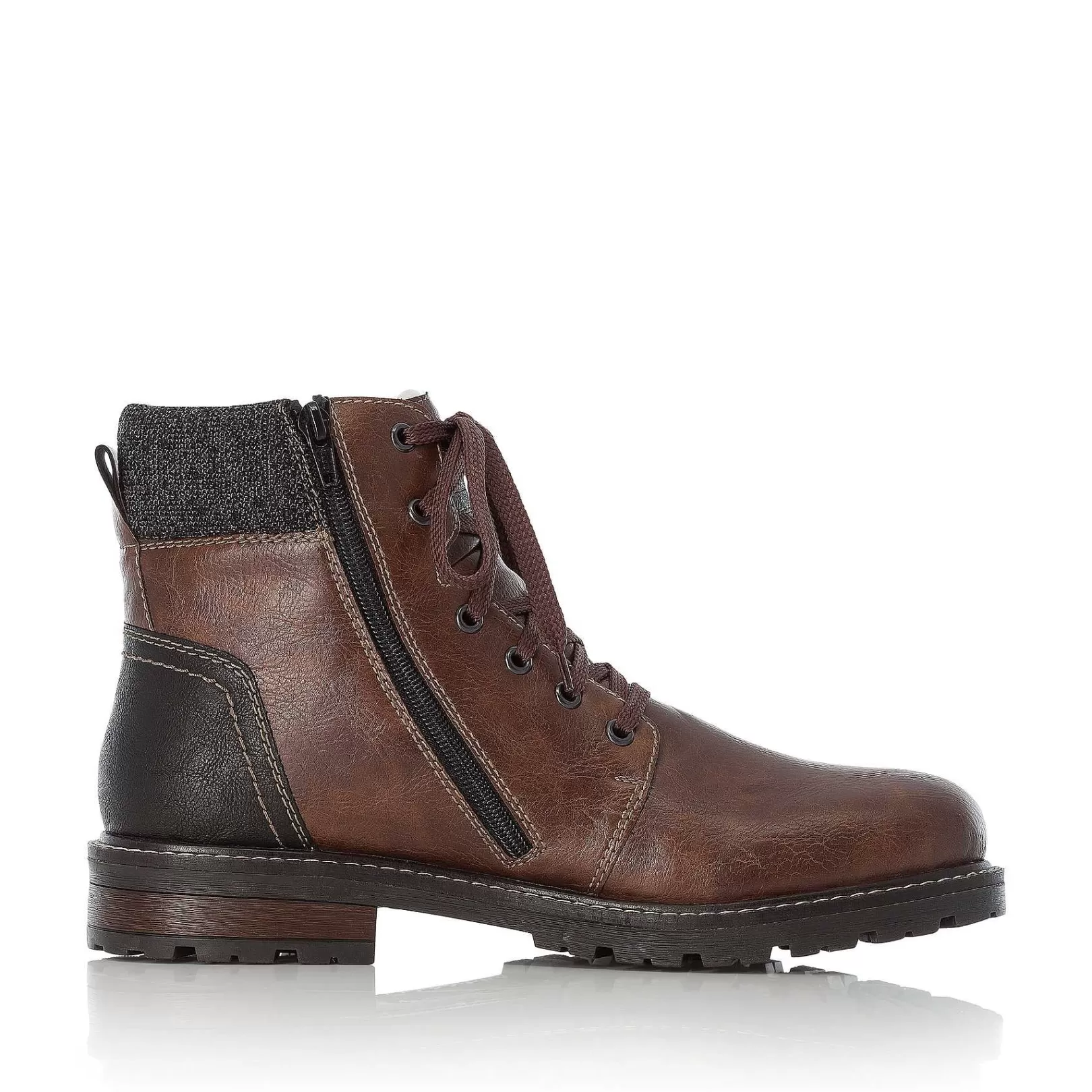 Fashion Men'S Corded Boots Chestnut Brown Men'S Boots