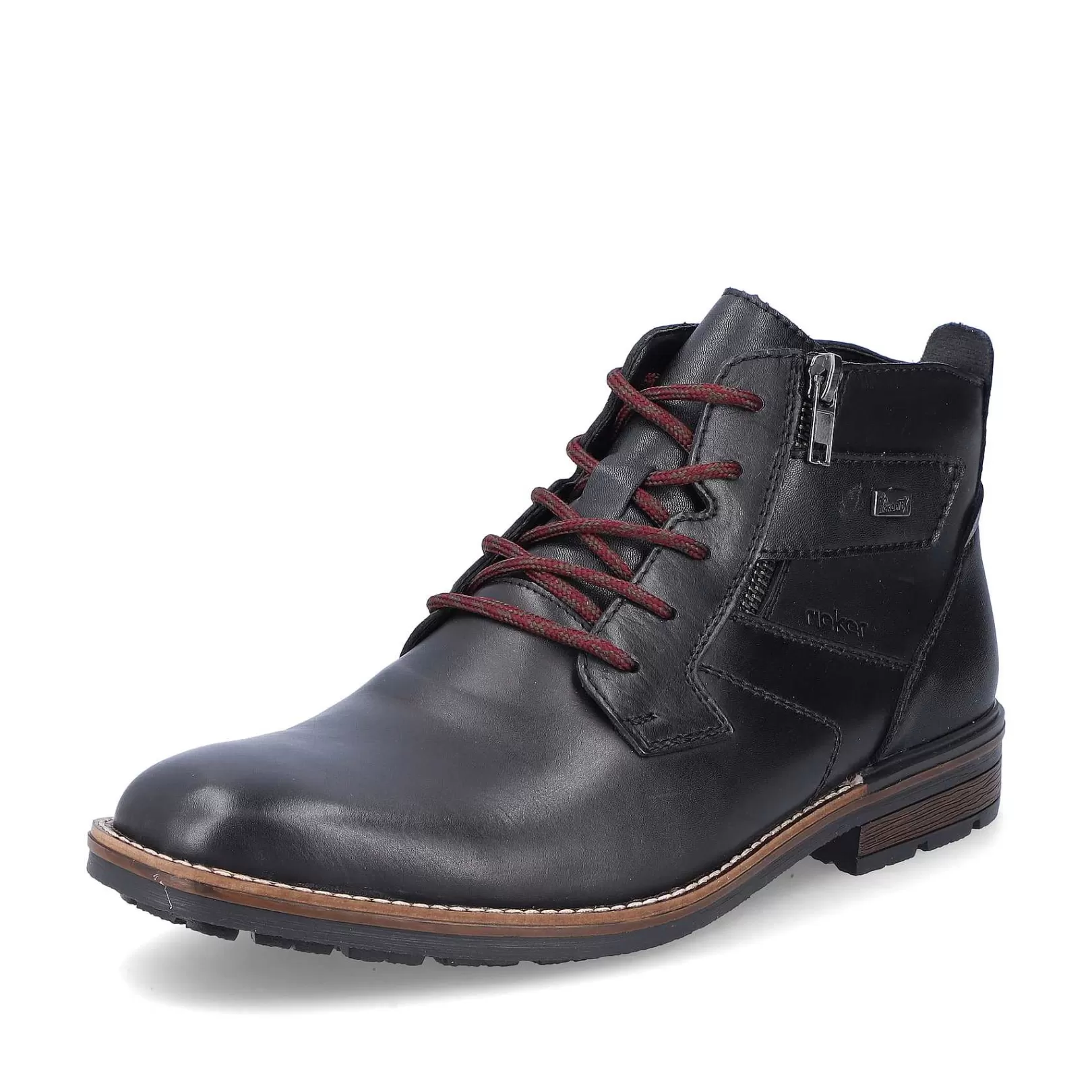 Sale Men'S Corded Boots, Glossy Black Men'S Boots