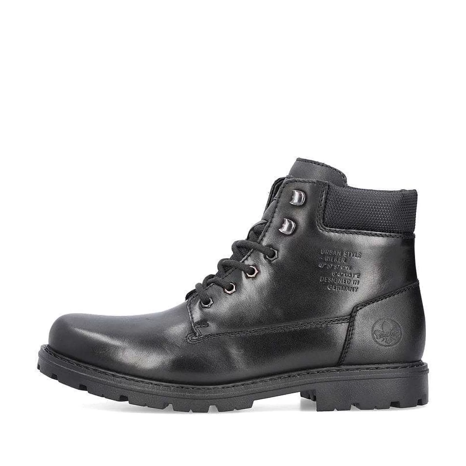 Sale Men'S Corded Boots, Glossy Black Men'S Boots