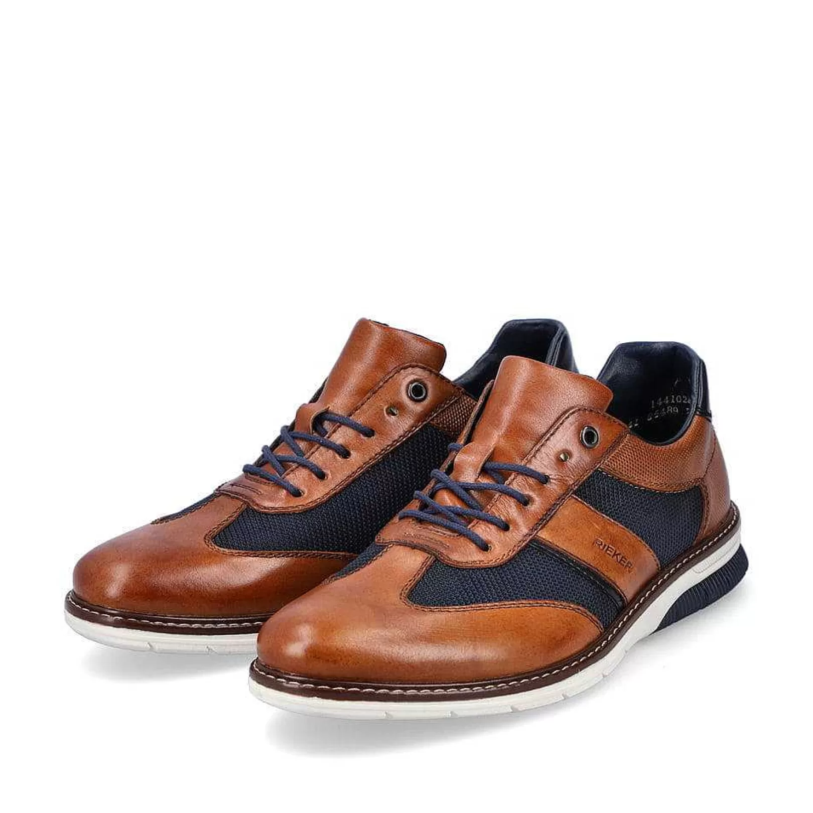 Best Sale Men'S Lace-Up Shoes Cinnamon Brown-Ocean Blue Men'S Low Shoes & Slippers