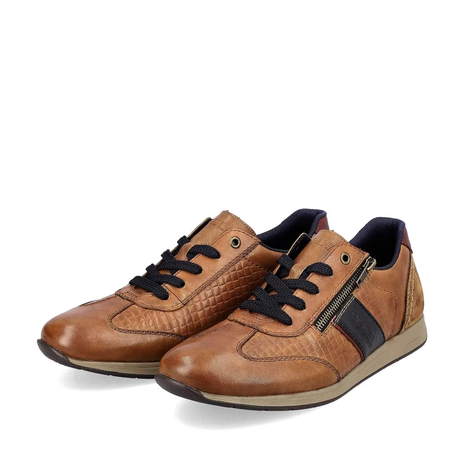 Outlet Men'S Lace-Up Shoes Fox Brown-Black Men'S Low Shoes & Slippers