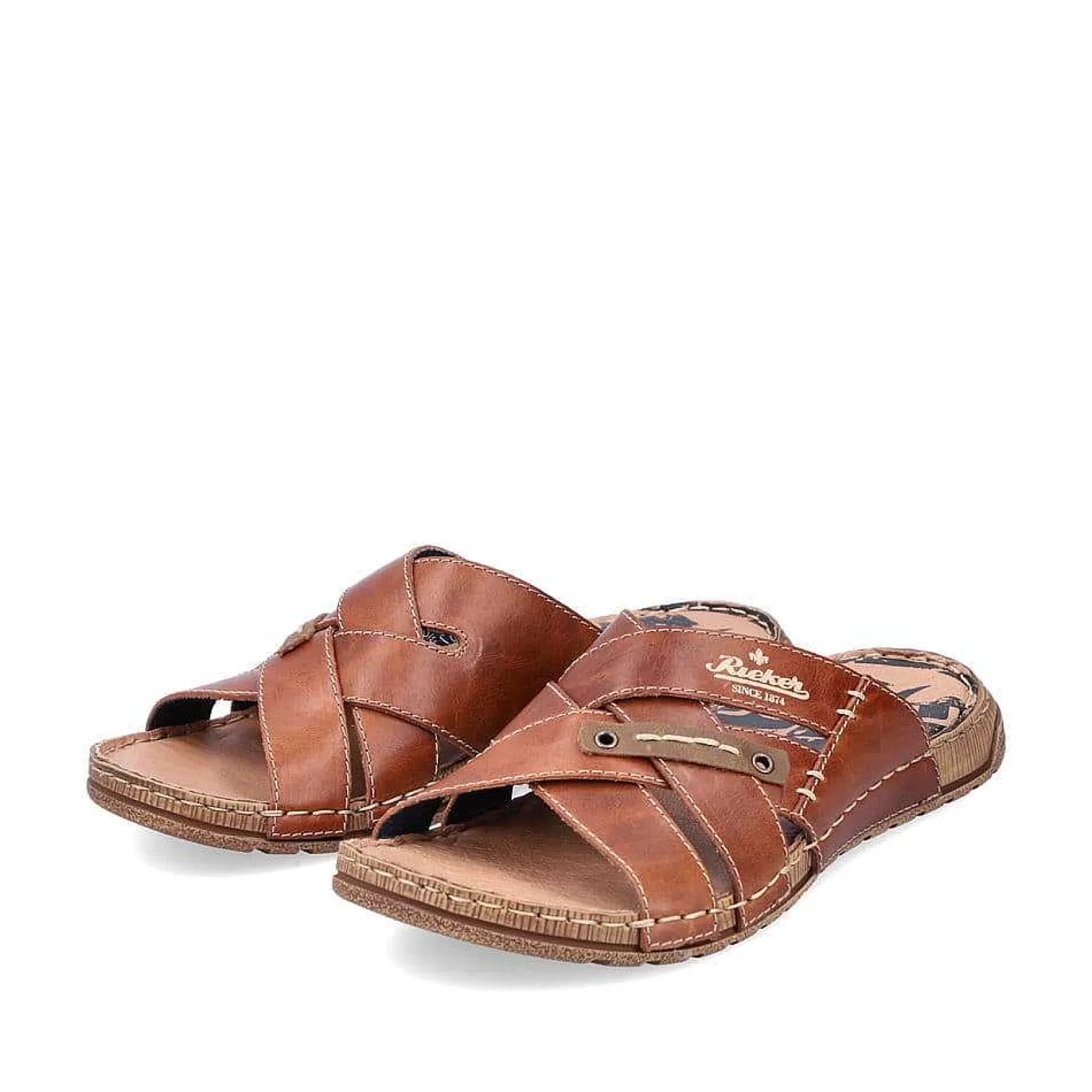 Online Men'S Mules Chestnut Brown Men'S Mules & Slippers