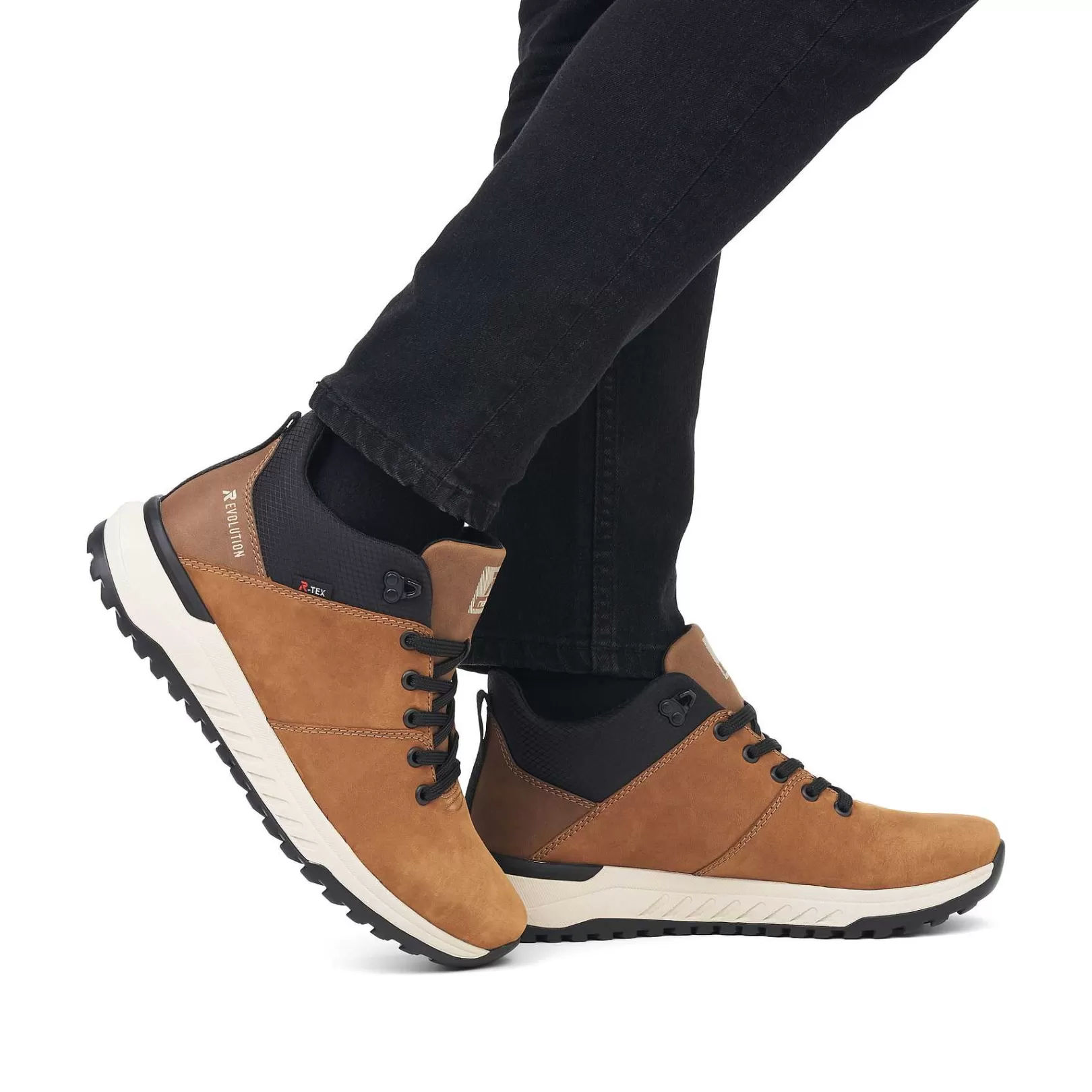 Discount Men'S Sneaker High Camel Brown Men'S Sneakers