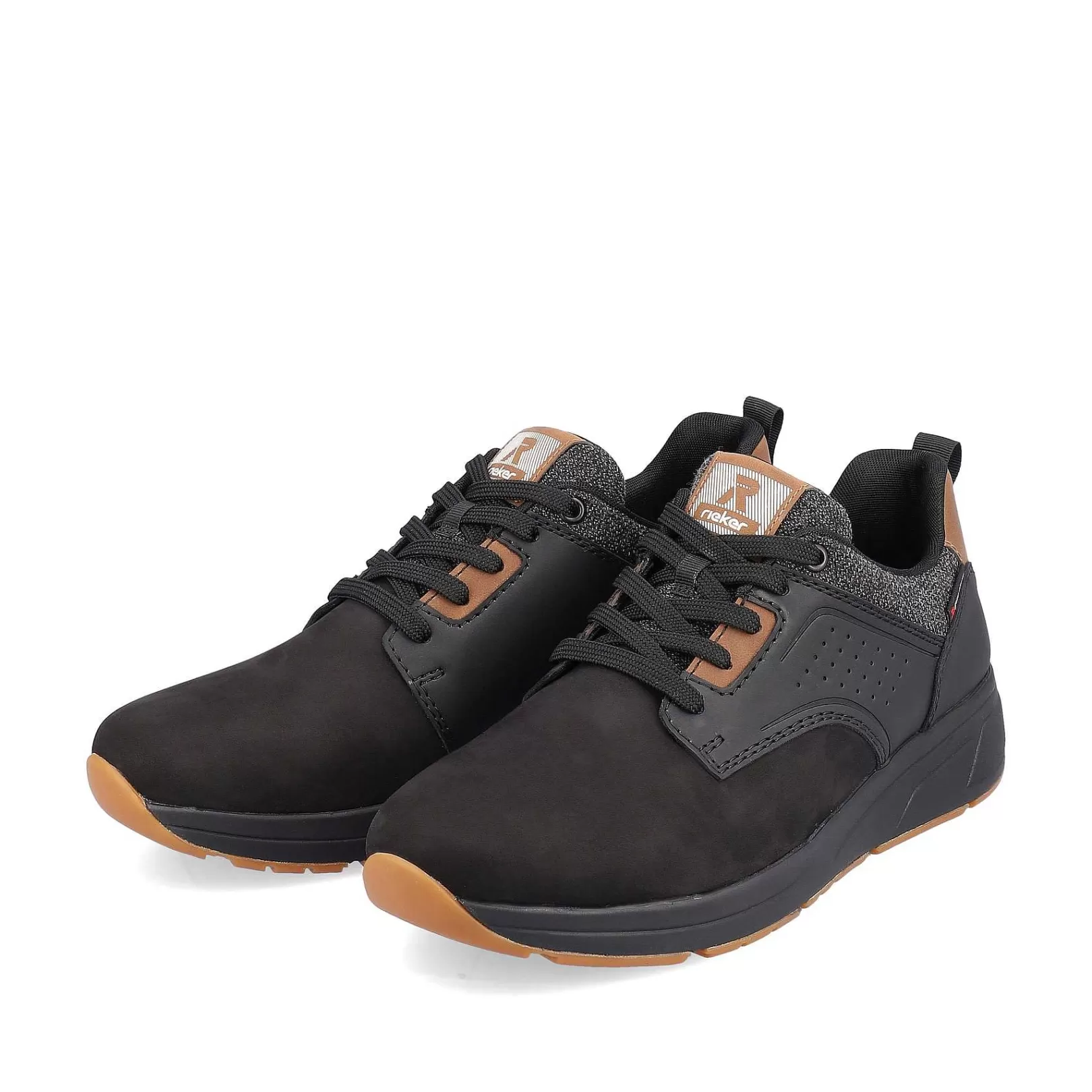 Clearance Men'S Sneaker Low Night-Black Wood-Brown Men'S Sneakers