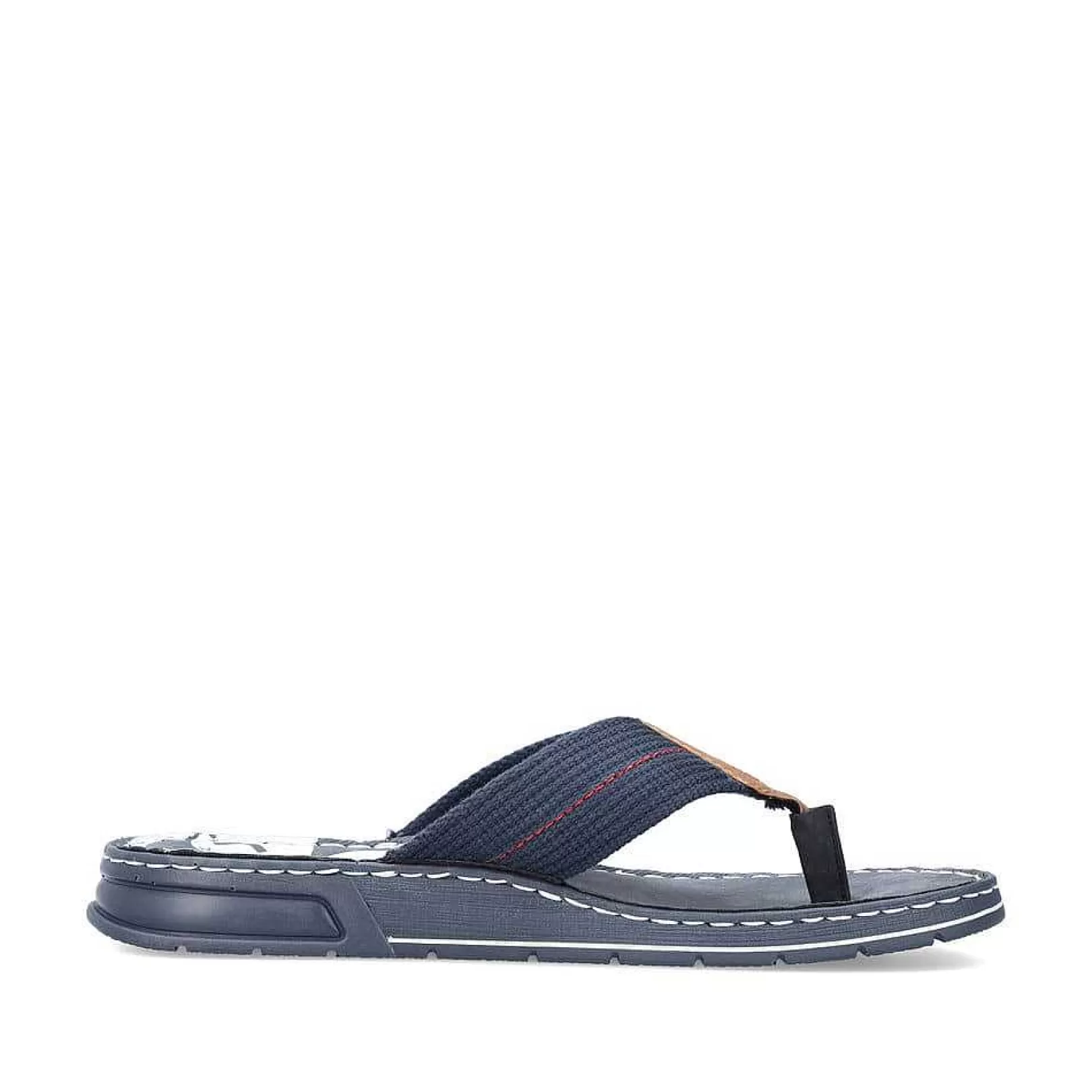 Clearance Men'S Toe Separator Navy Blue-Brown Men'S Mules & Slippers