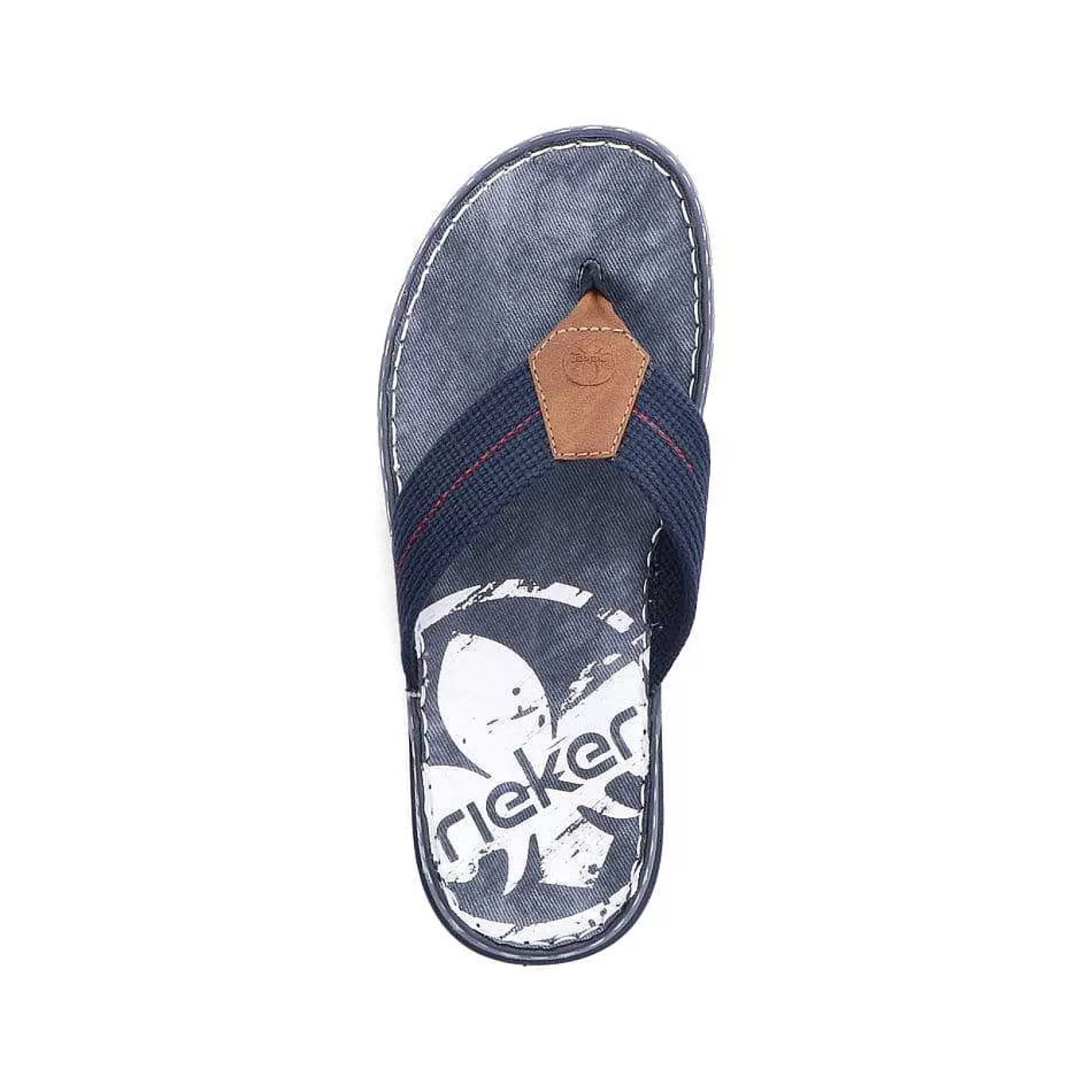 Clearance Men'S Toe Separator Navy Blue-Brown Men'S Mules & Slippers