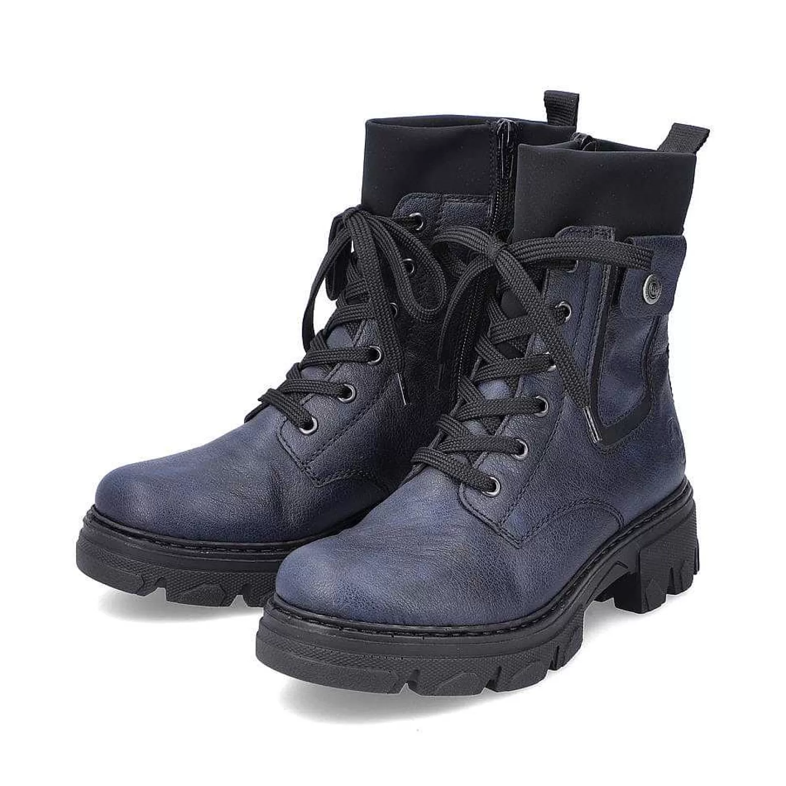 Cheap Women'S Biker Boots Navy Blue Ladies Ankle Boots & Boots