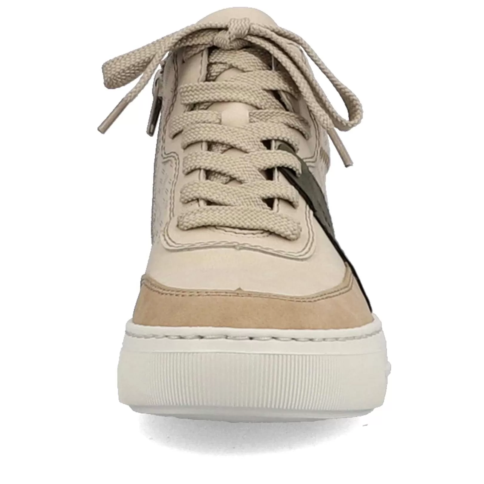 Hot Women'S High Sneaker Cream Beige-Khaki Green Ladies Sneakers