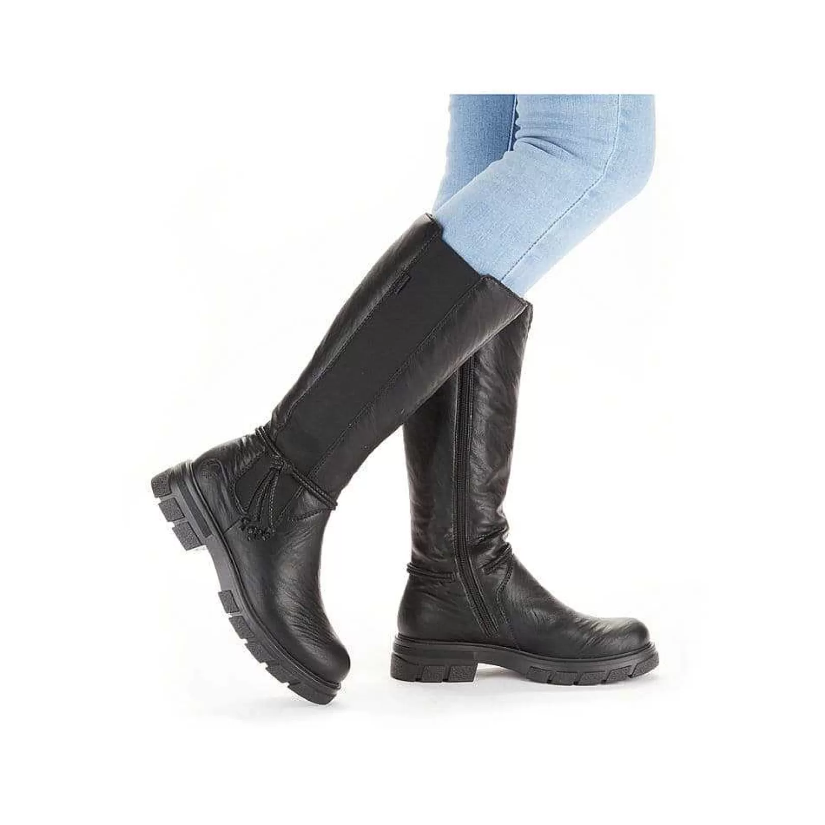 Cheap Women'S High-Shaft Boots, Glossy Black Ladies Ankle Boots & Boots