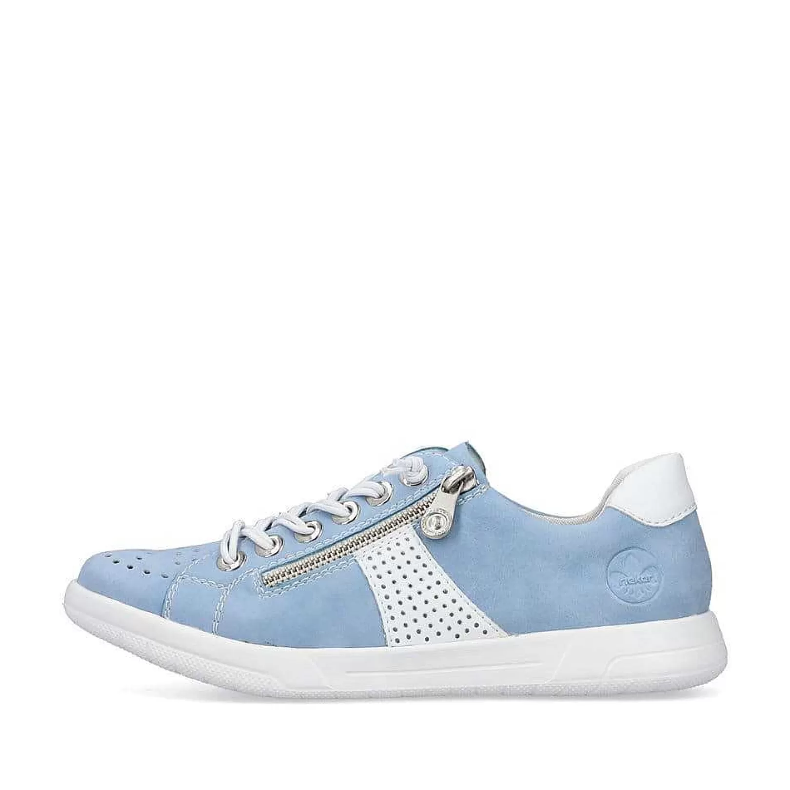 Clearance Women'S Lace-Up Shoes Sky Blue And White Ladies Low Shoes & Slippers