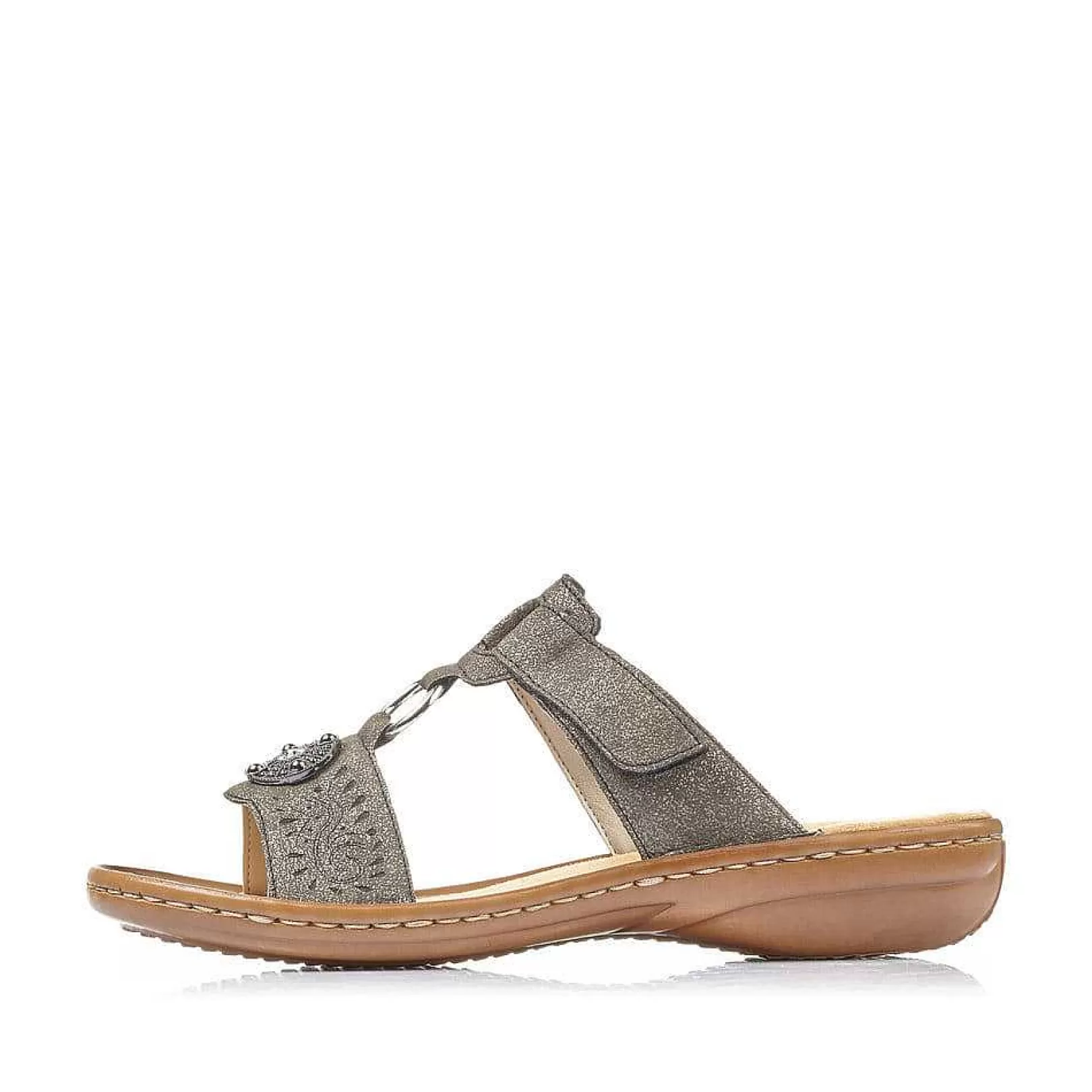 Online Women'S Mules Platinum Gray Ladies Mules & Slippers