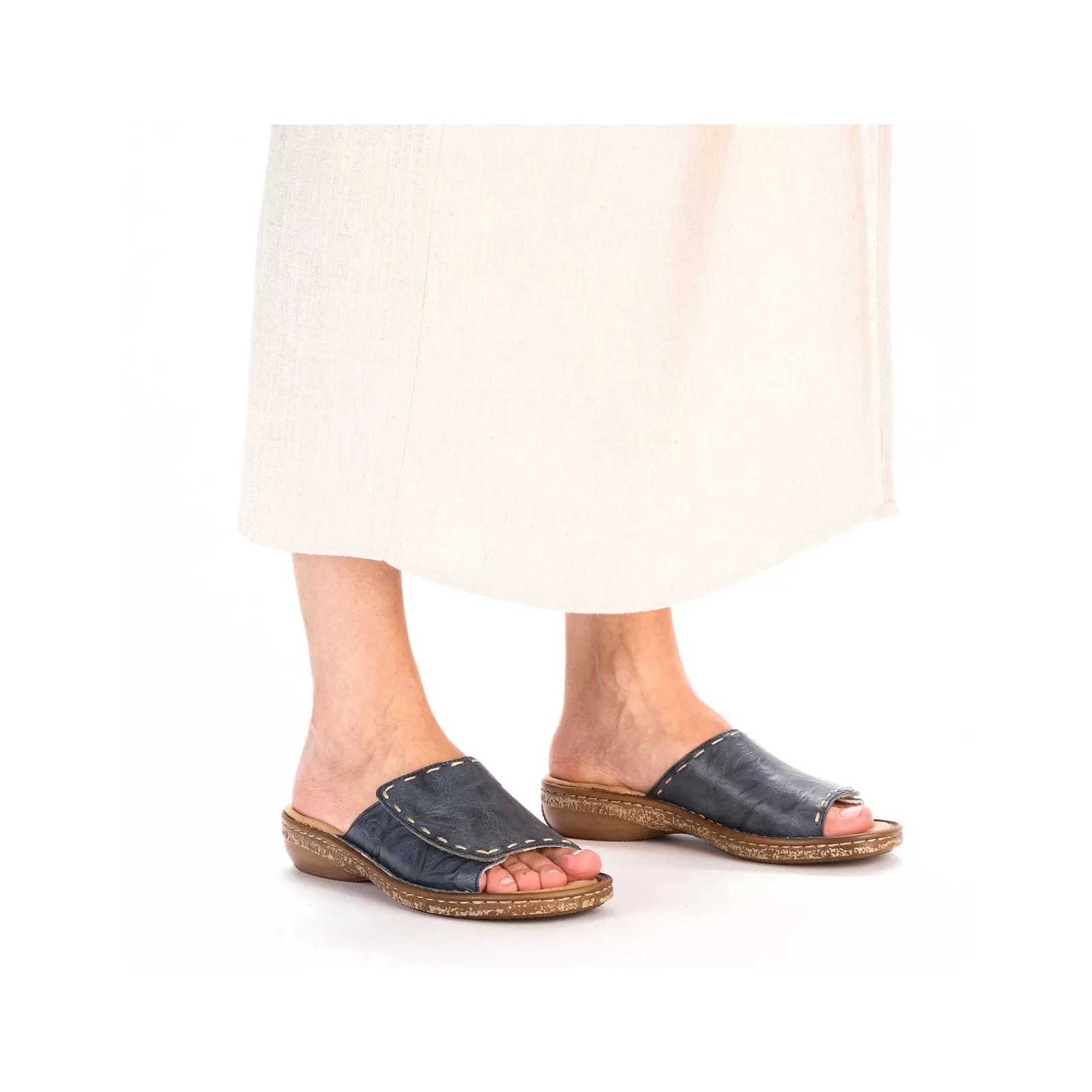 New Women'S Mules Slate Blue Ladies Mules & Slippers