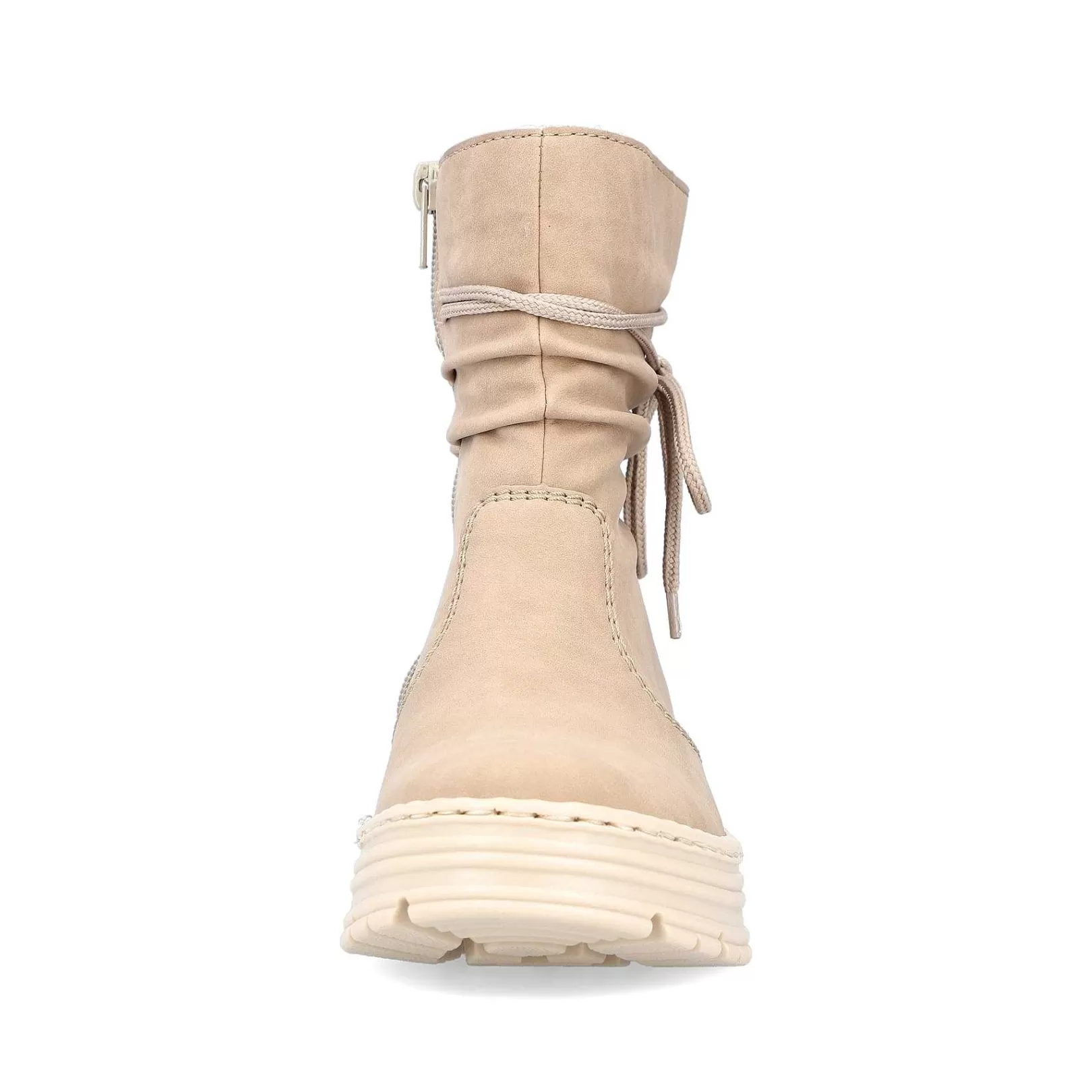 New Women'S Short Boots Cream Beige Ladies Ankle Boots & Boots