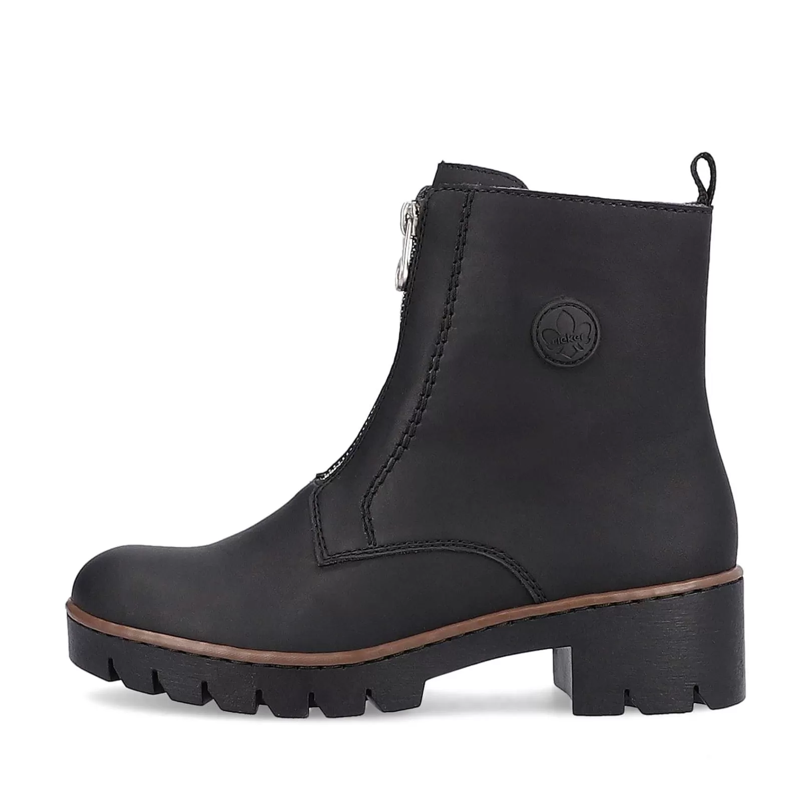 New Women'S Short Boots Jet Black Ladies Ankle Boots & Boots