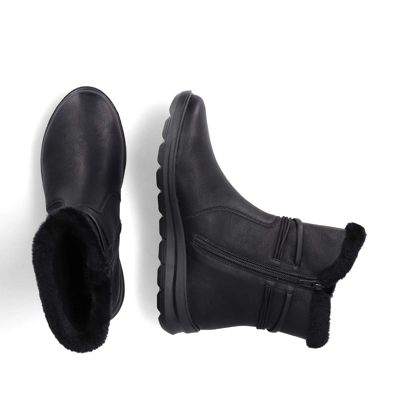 Hot Women'S Short Boots Jet Black Ladies Ankle Boots & Boots