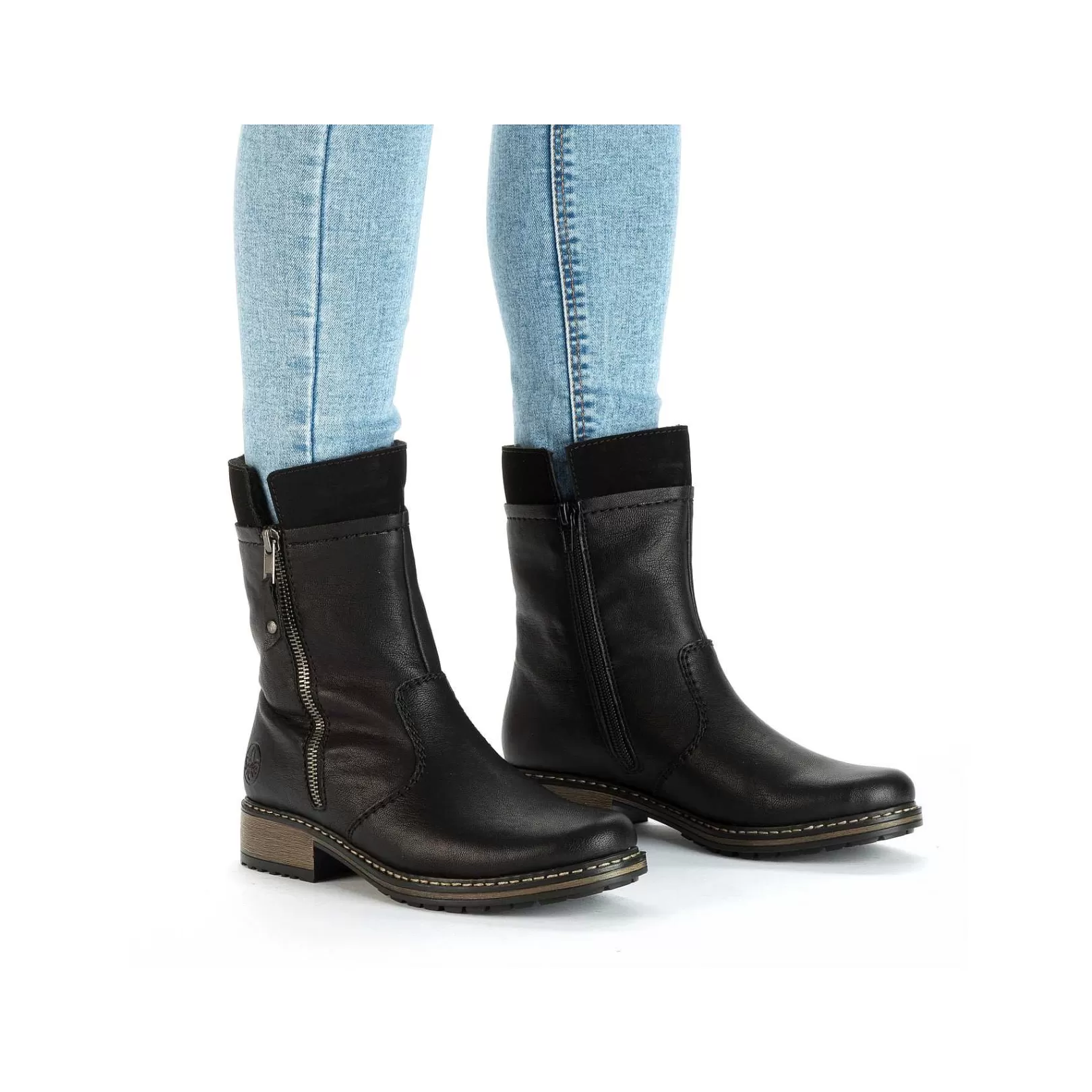 Flash Sale Women'S Short Boots Jet Black Ladies Ankle Boots & Boots