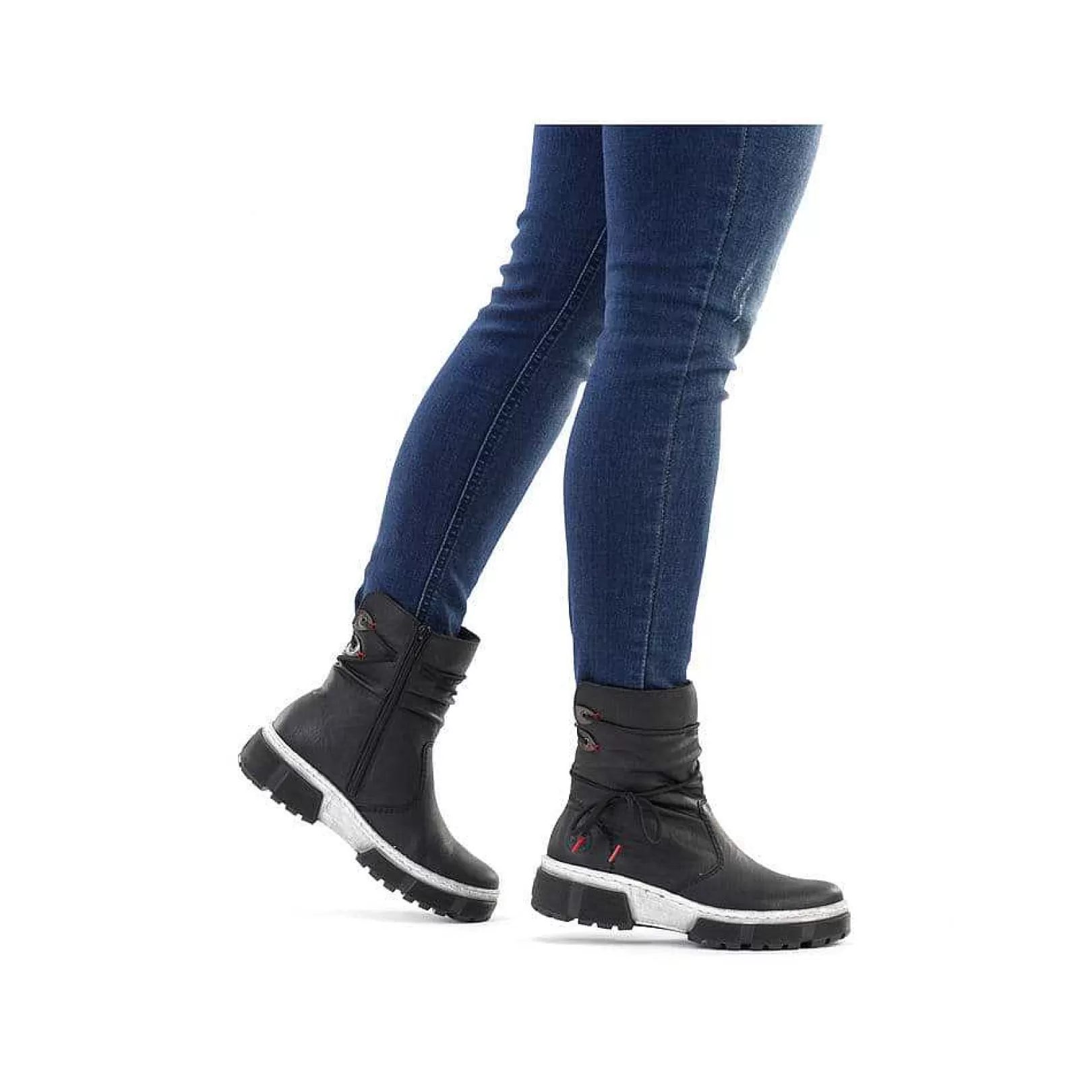 New Women'S Short Boots Jet Black Ladies Ankle Boots & Boots