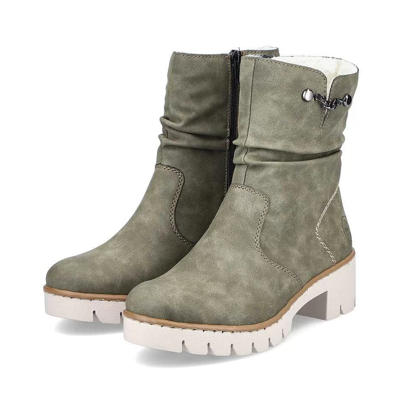 Outlet Women'S Short Boots Leaf Green Ladies Ankle Boots & Boots