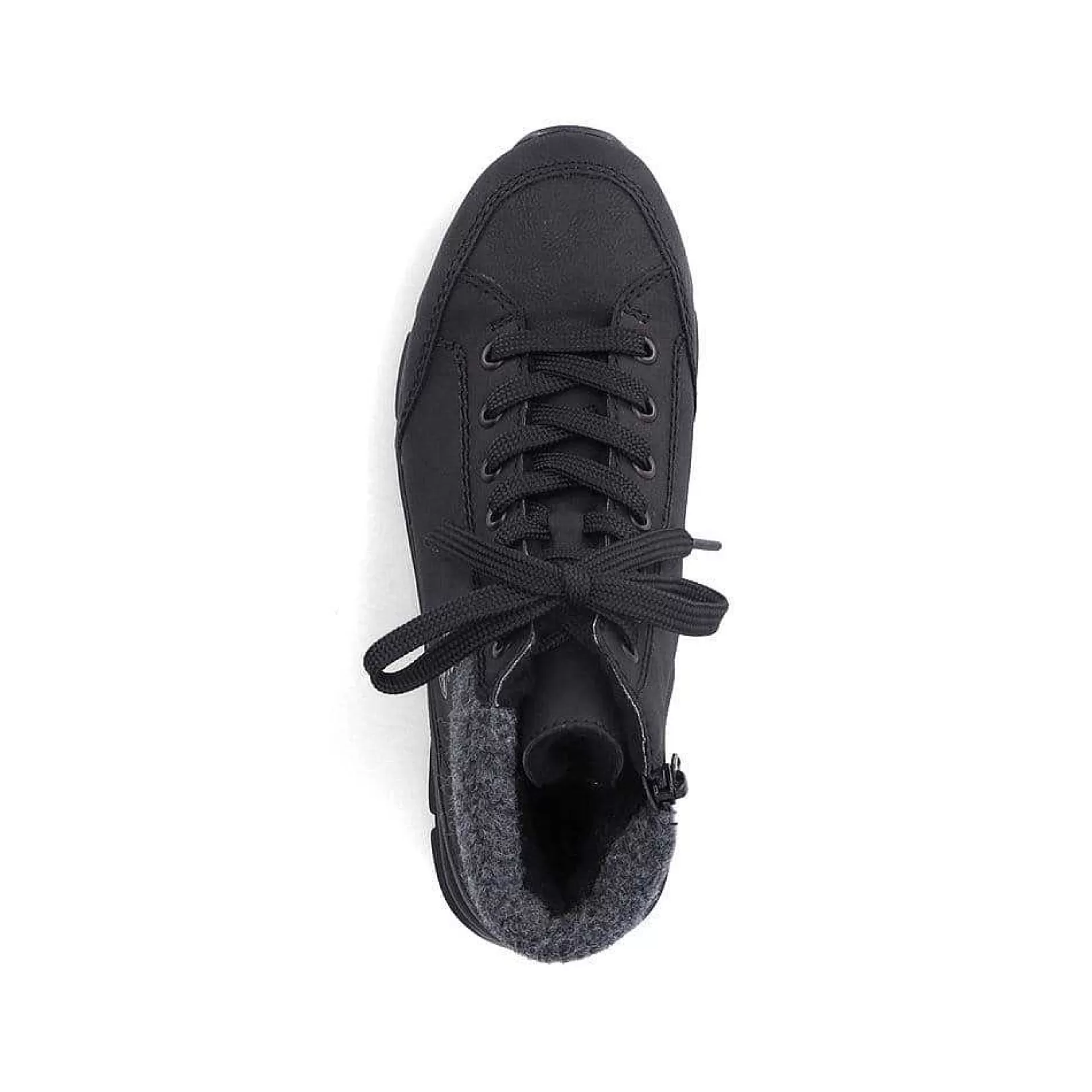 New Women'S Sneaker High Deep Black Ladies Sneakers