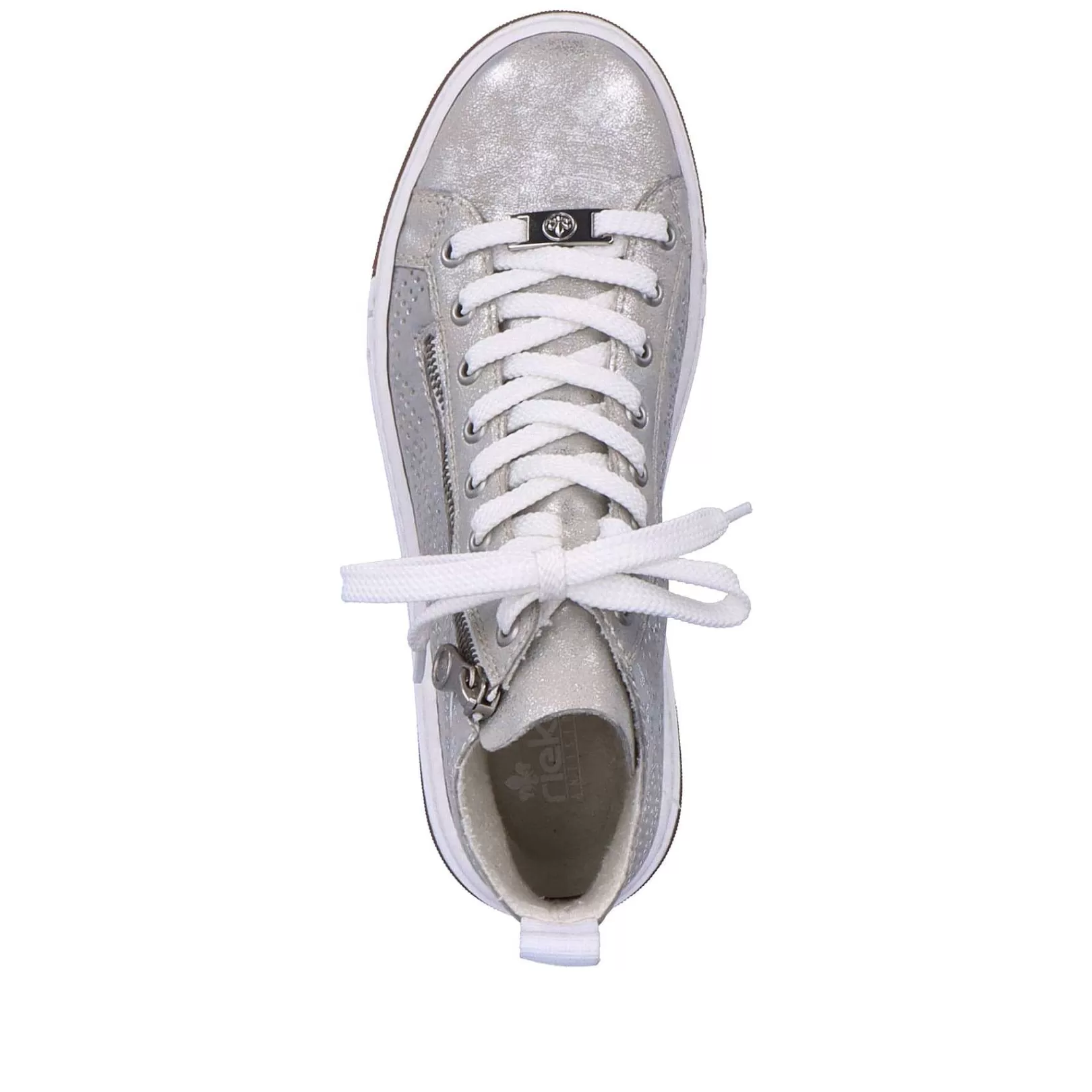 Sale Women'S Sneaker High Silver Grey Ladies Sneakers