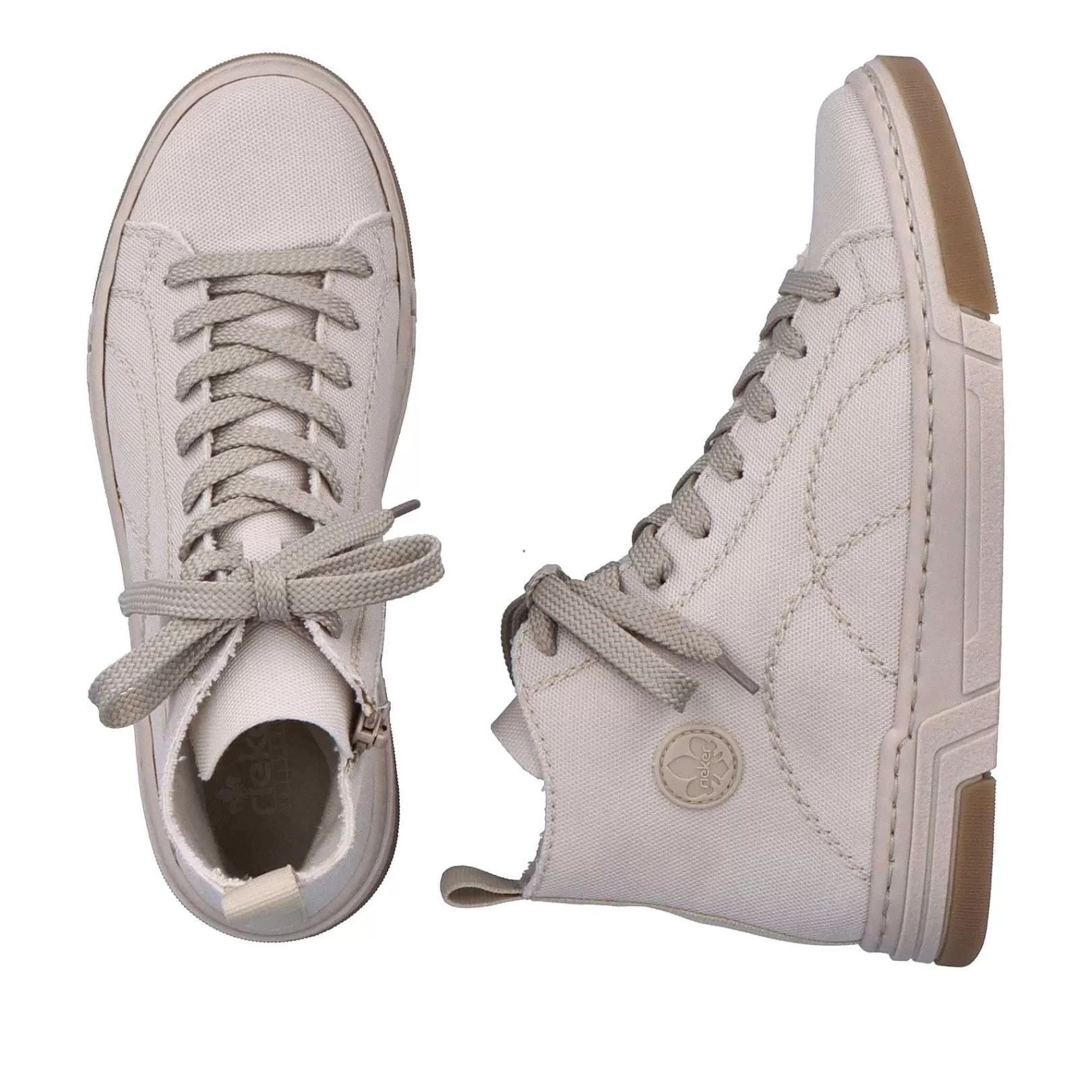 Cheap Women'S Sneaker High White Beige Ladies Sneakers