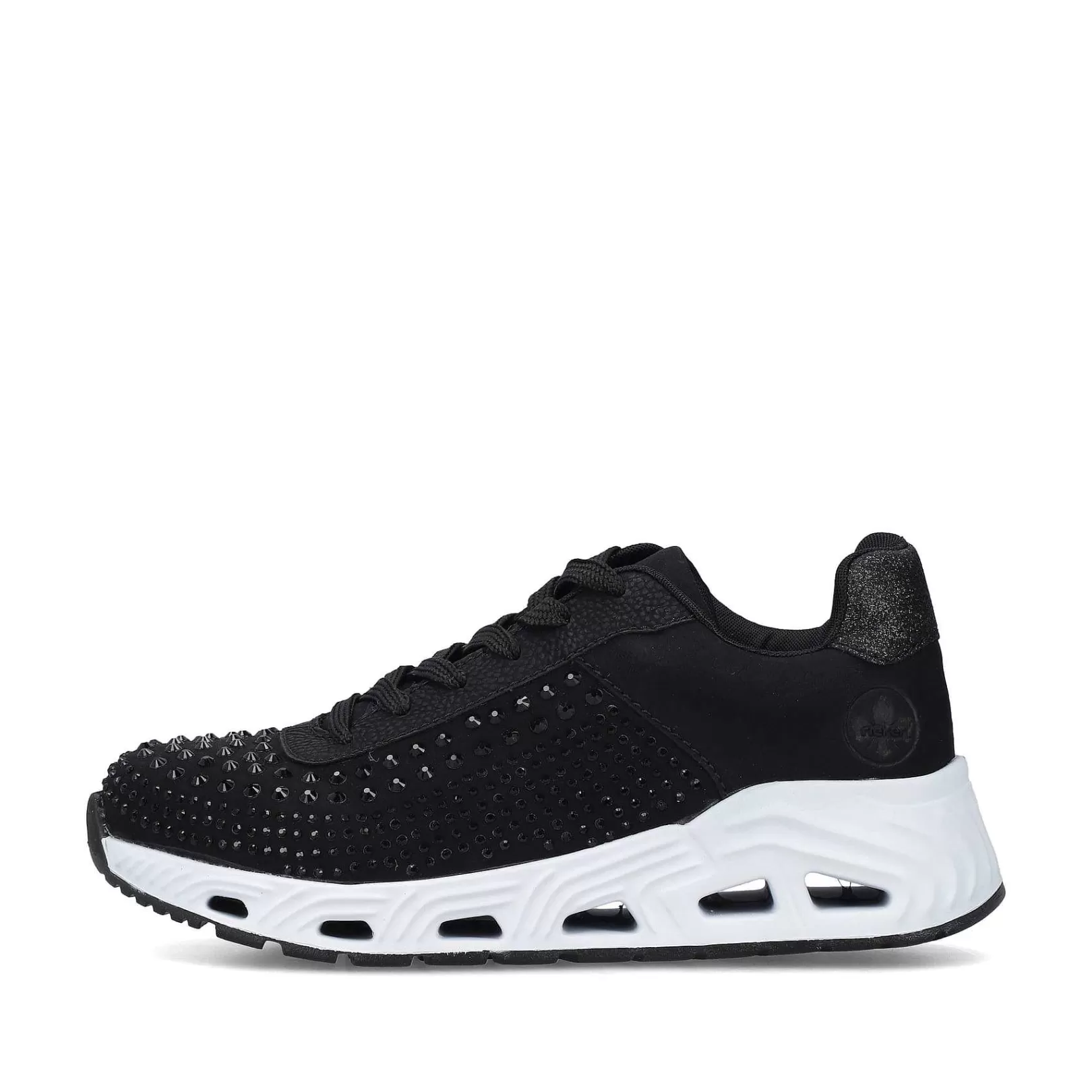 New Women'S Sneaker Low Deep Black Ladies Vegan