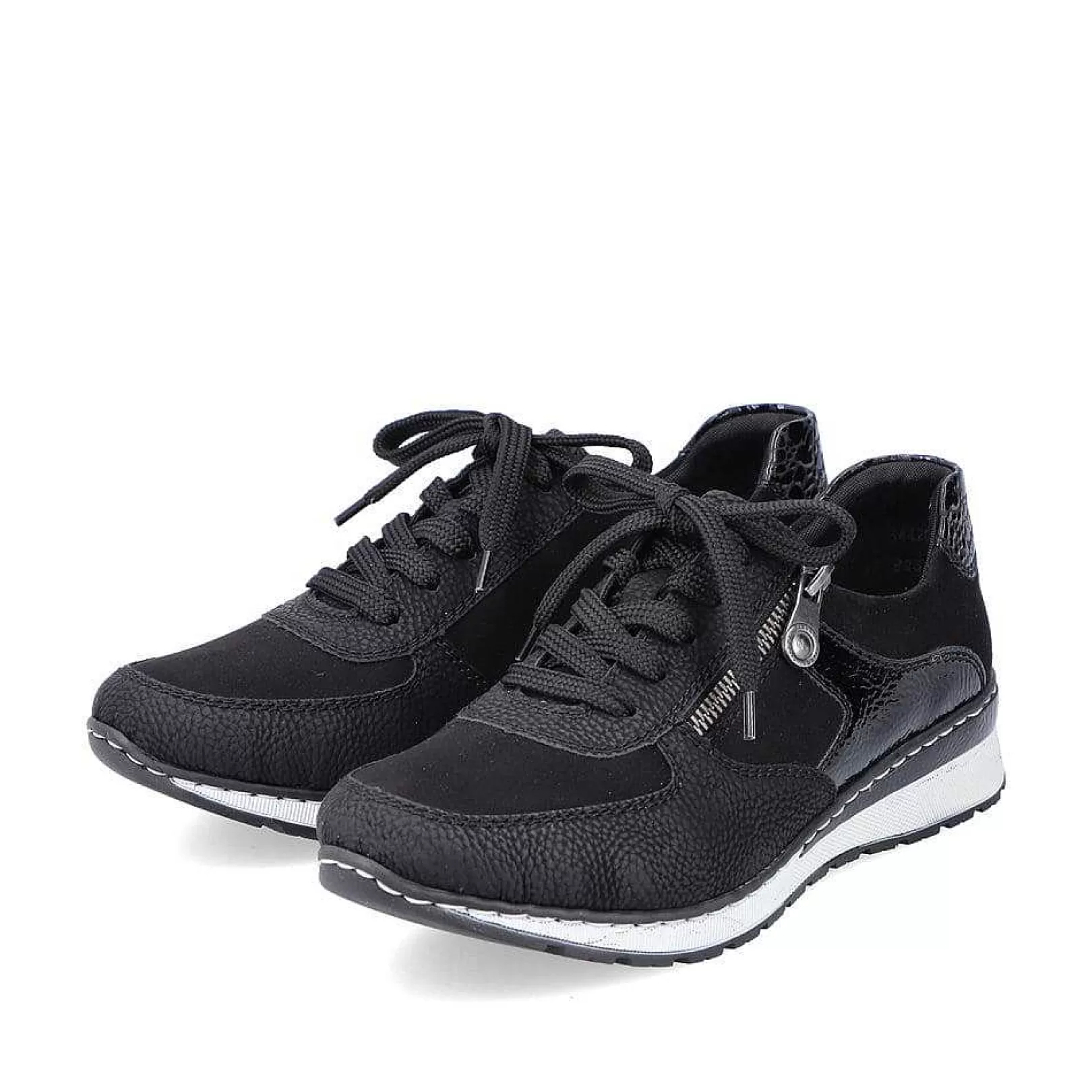 Clearance Women'S Sneaker Low Deep Black Ladies Sneakers