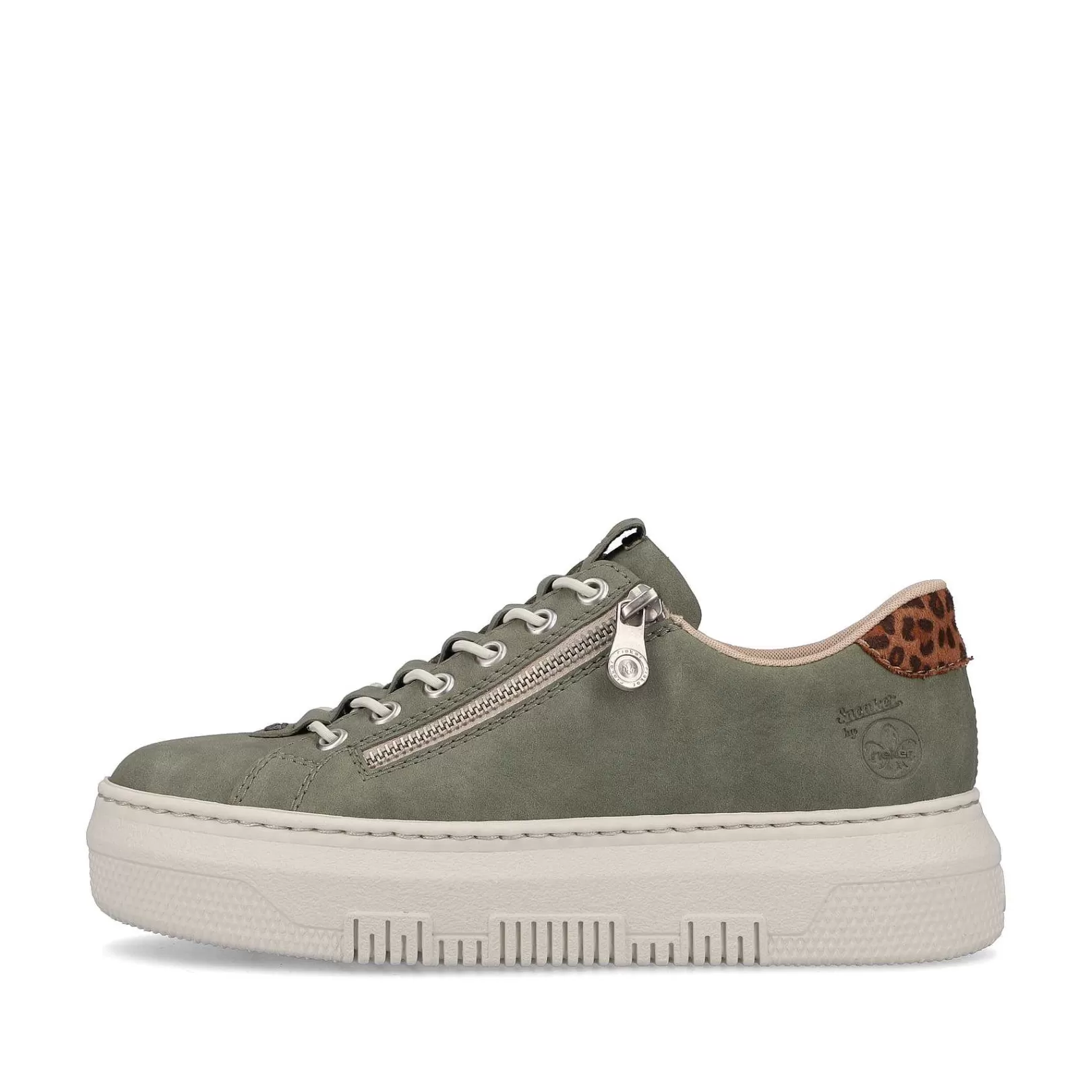 New Women'S Sneaker Low Olive Green Ladies Sneakers