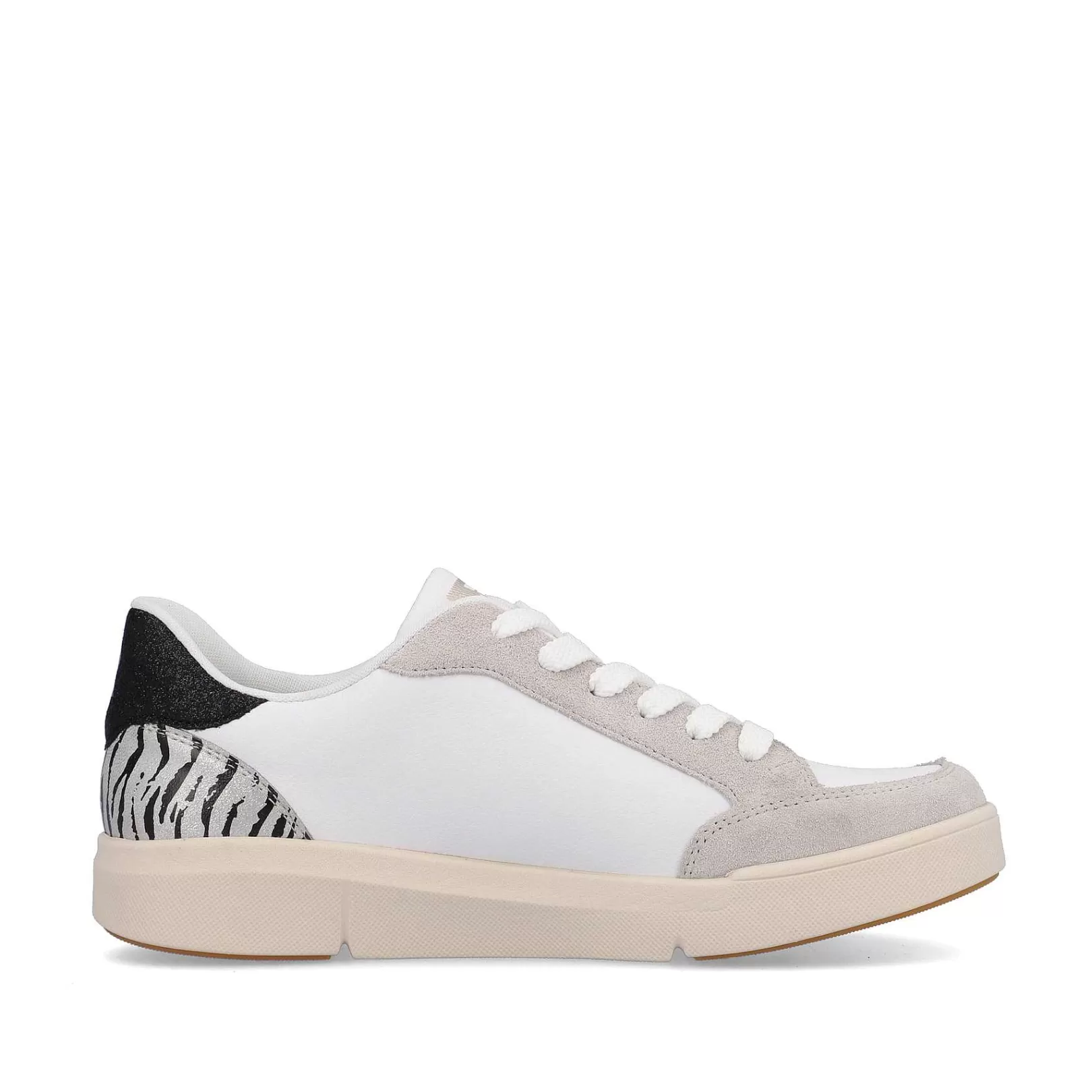 New Women'S Sneaker Low Swan-White Arctic-Grey Zebra Ladies Sneakers