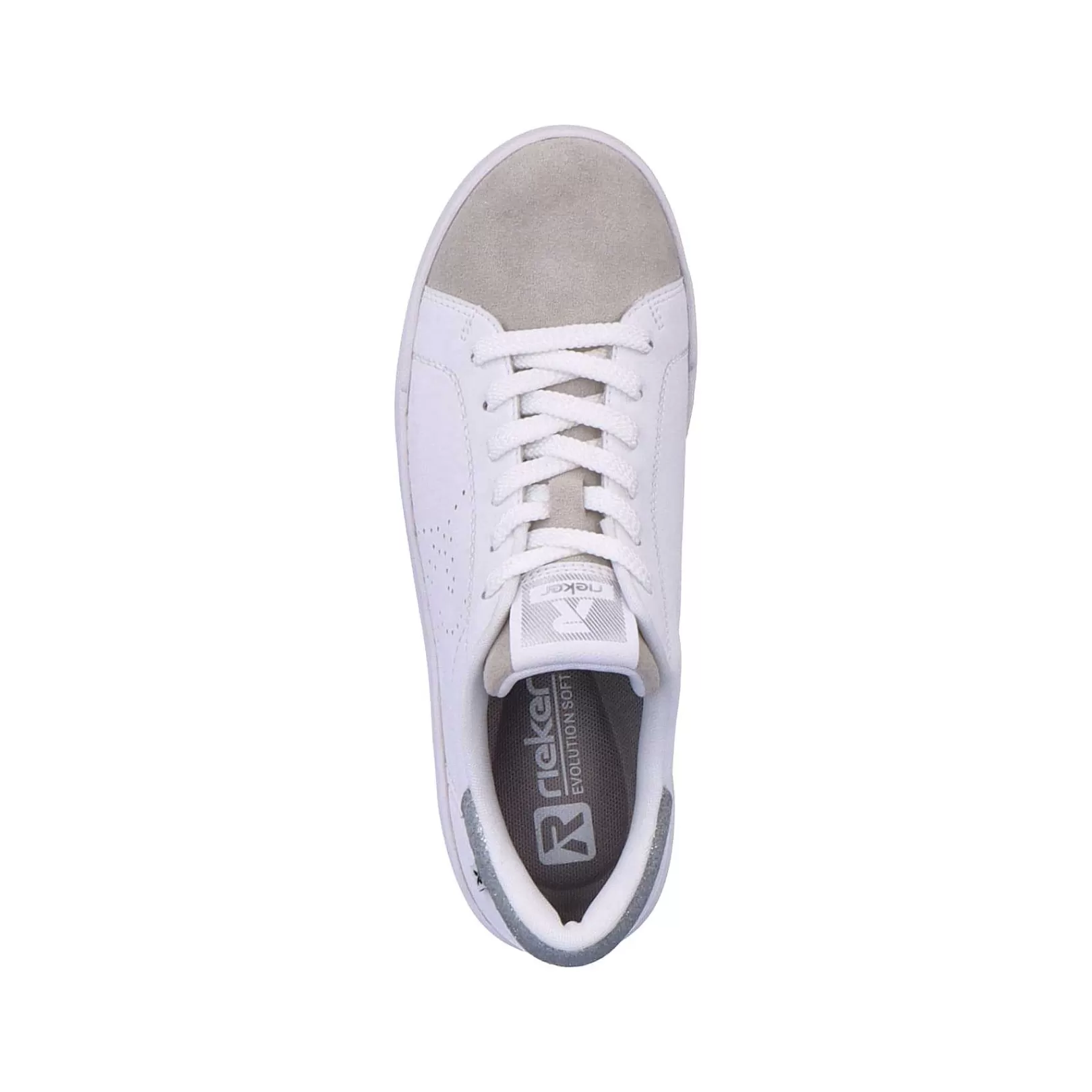 Best Sale Women'S Sneaker Low Swan-White Beige Ladies Sneakers