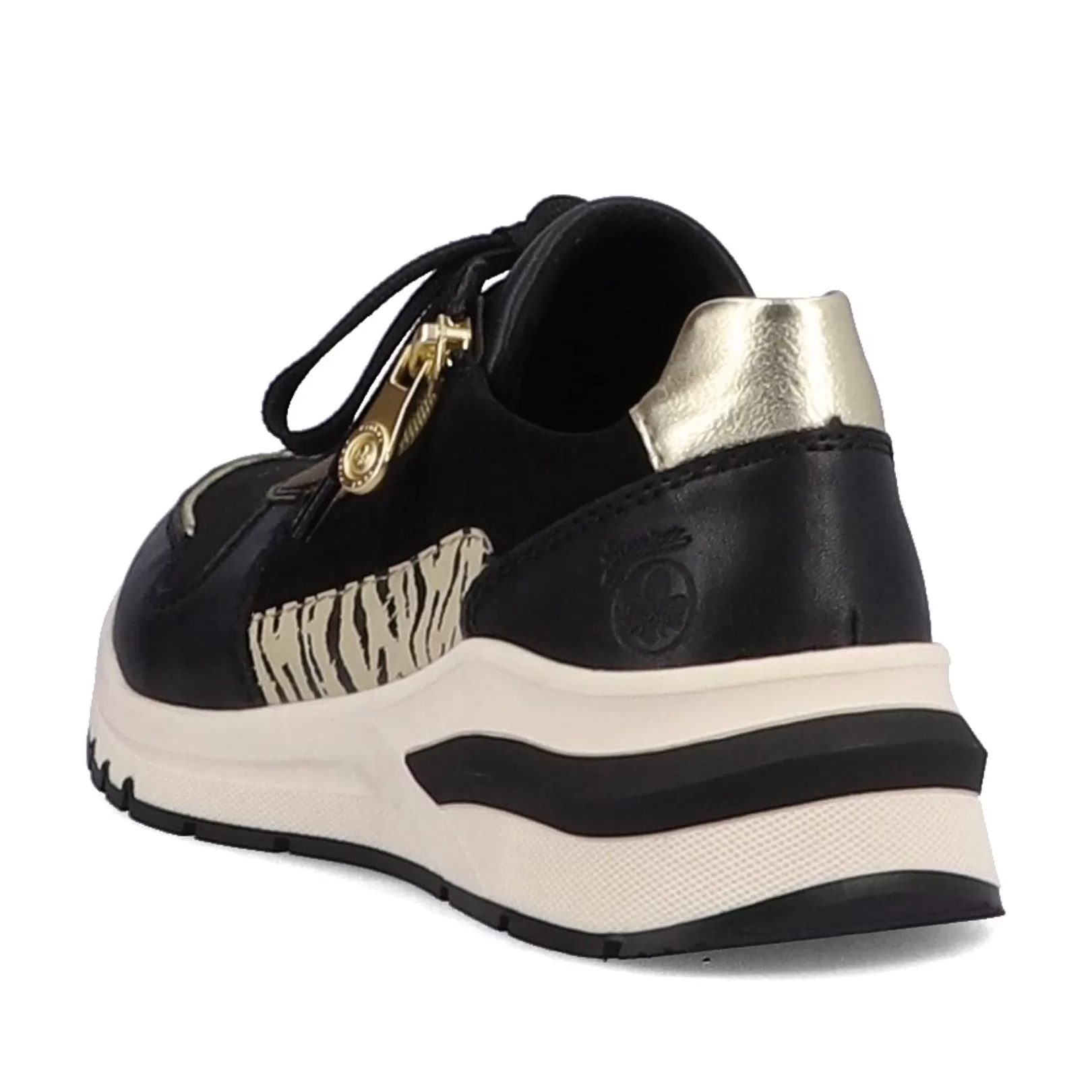 Hot Women'S Sneaker Low Urban Black-Cream White Ladies Sneakers