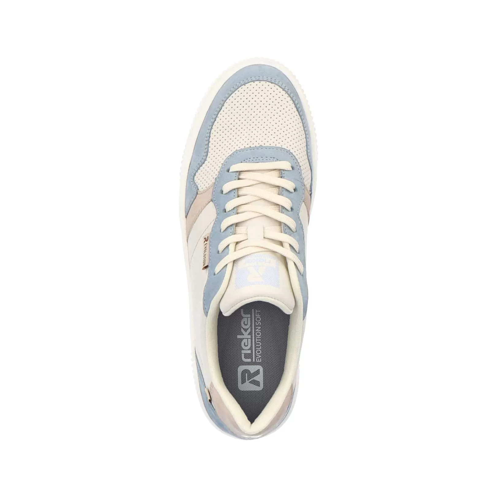 Store Women'S Sneaker Low Vanilla-White Light-Blue Ladies Colorful Styles