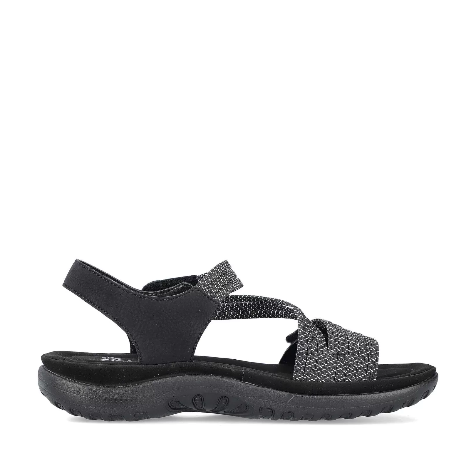 Outlet Women'S Strappy Sandals Asphalt Black Ladies Vegan