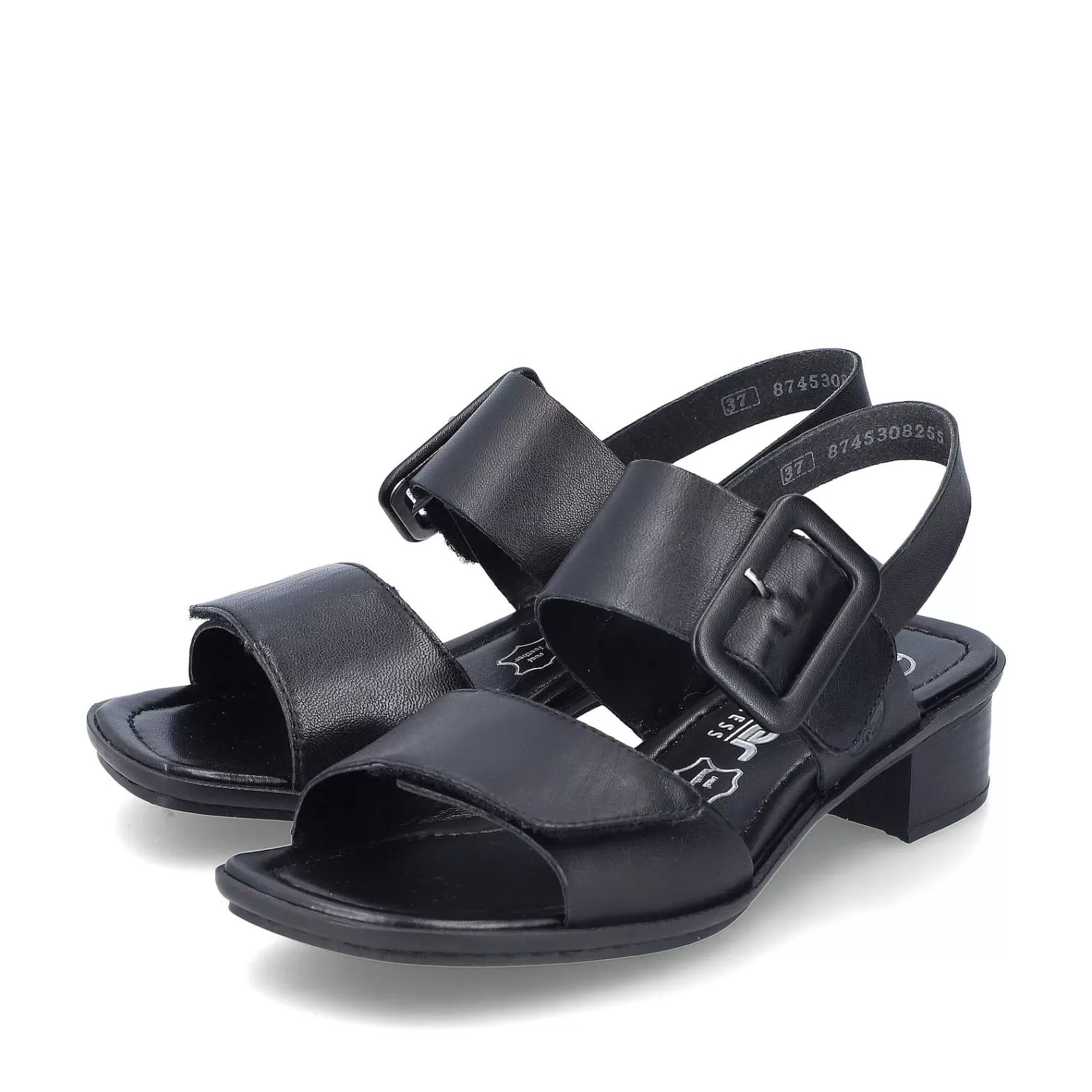 Online Women'S Strappy Sandals Glossy Black Men'S Summer Shoes