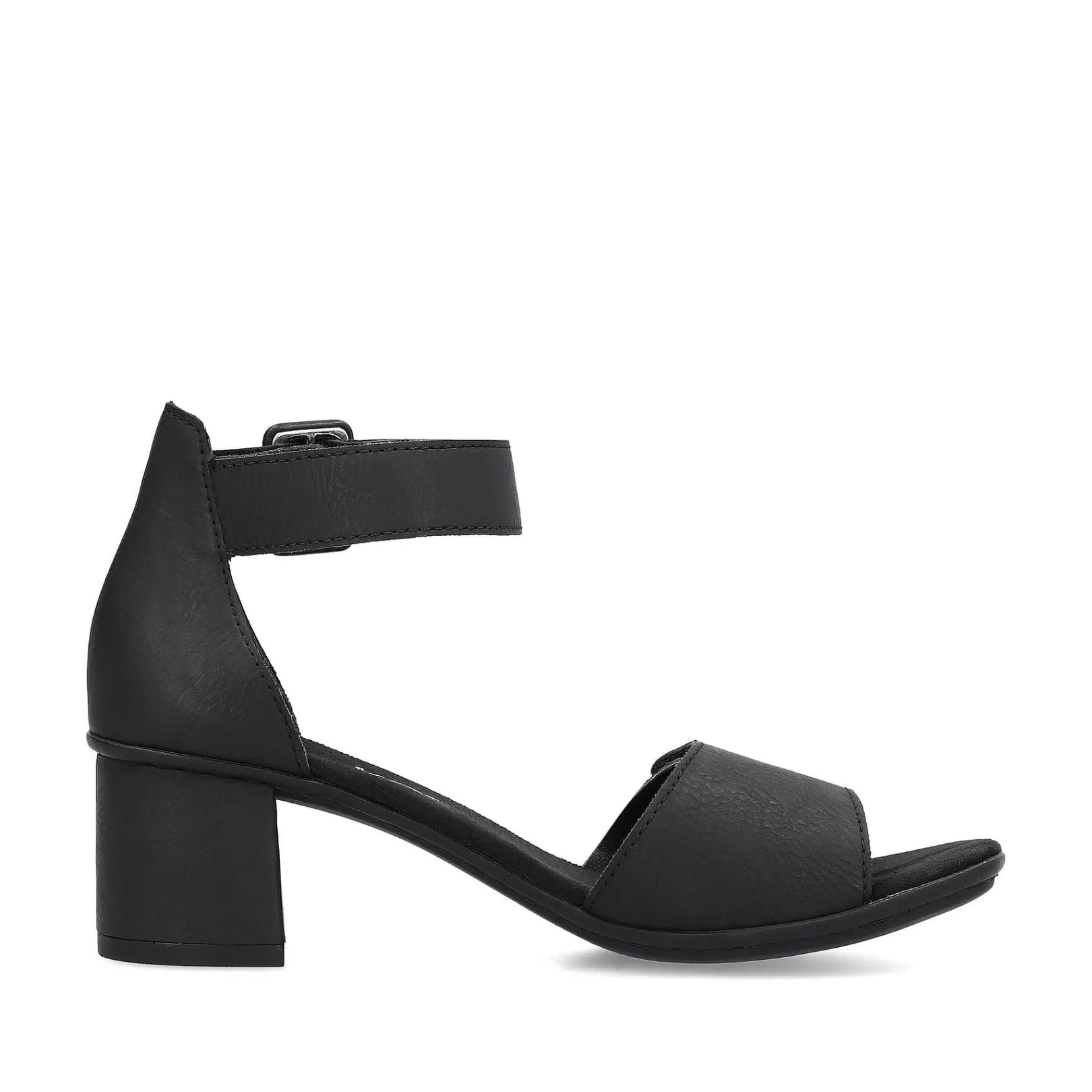 Best Sale Women'S Strappy Sandals Jet Black Ladies Heeled Shoes