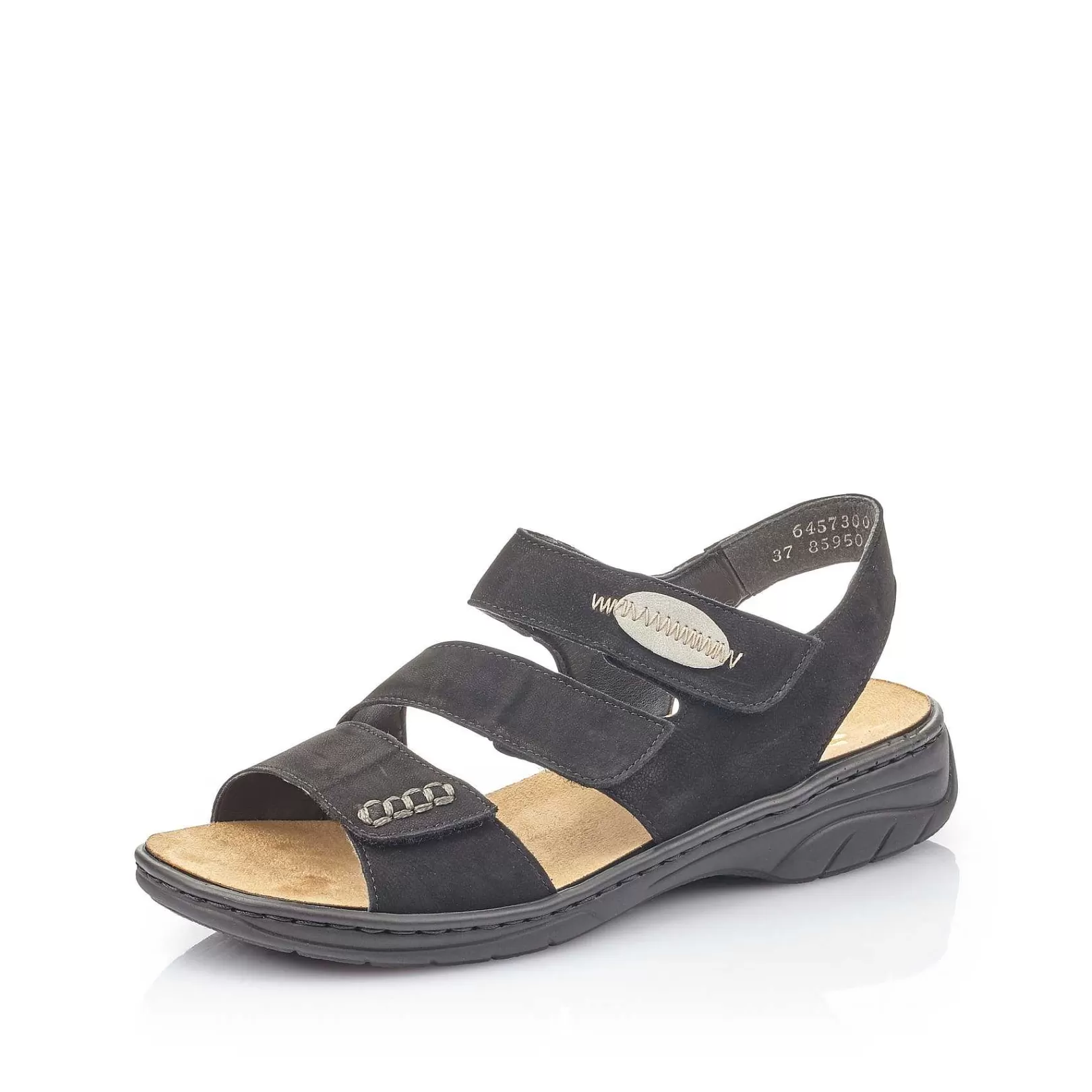 Outlet Women'S Strappy Sandals Jet Black Ladies Sandals & Sandals