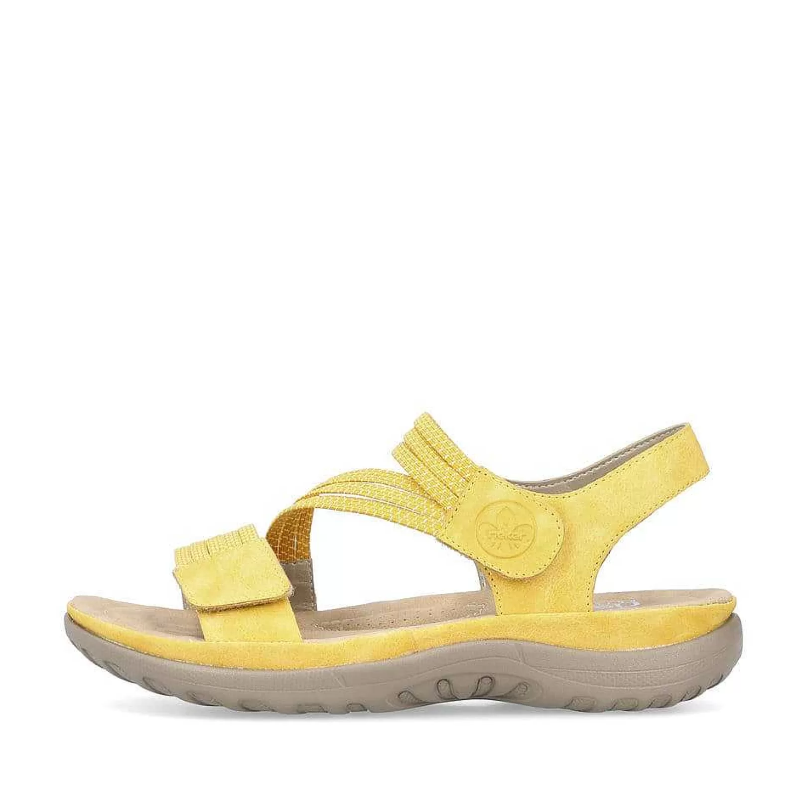 Fashion Women'S Strappy Sandals Lemon Yellow Ladies Vegan