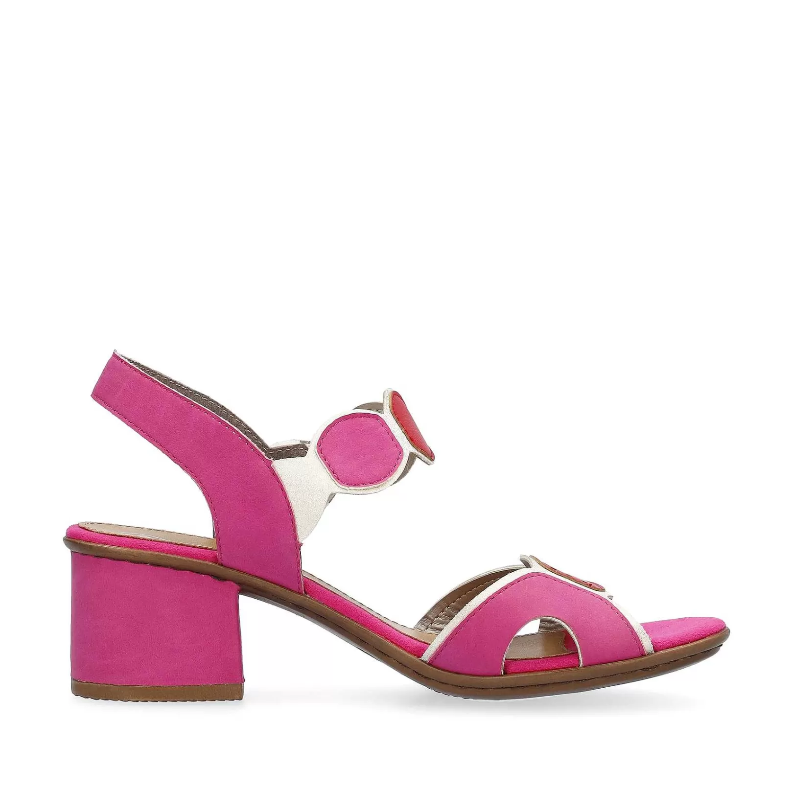 New Women'S Strappy Sandals Pink Ladies Heeled Shoes