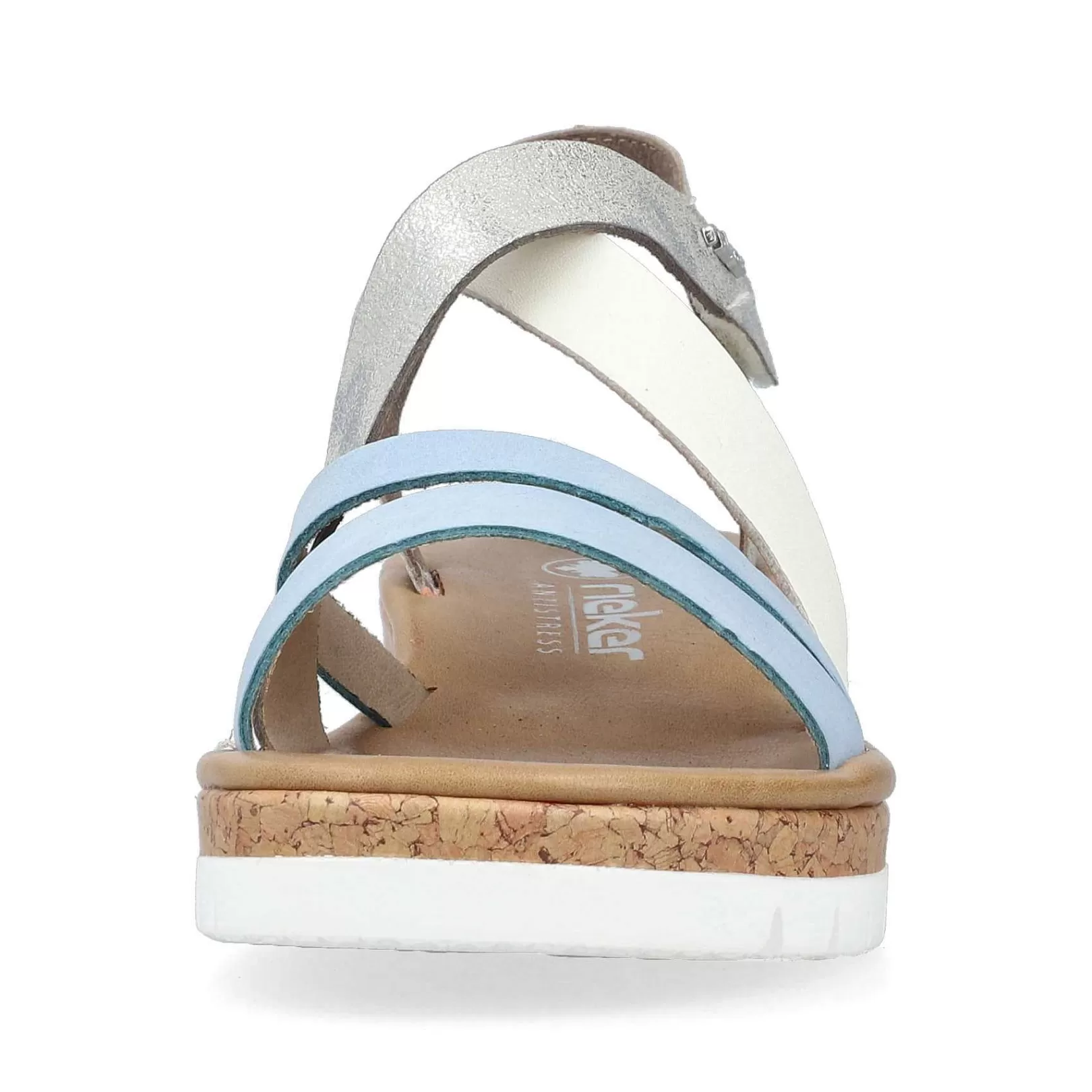 Best Women'S Wedge Sandals Pastel Blue Ladies Heeled Shoes